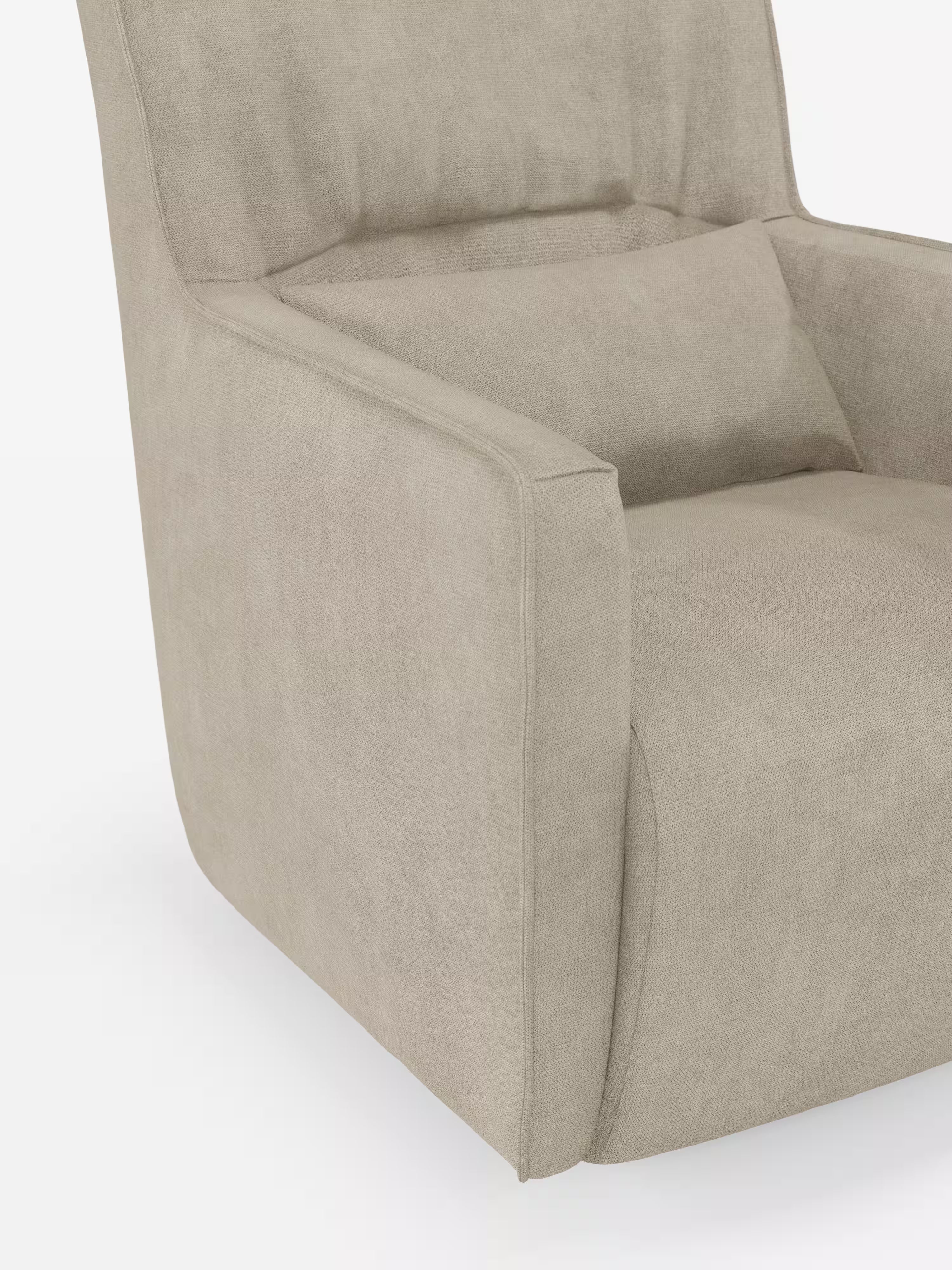 Tulla poltrona girevole con cuscino poggiareni - design elegante in tessuto impermeabile