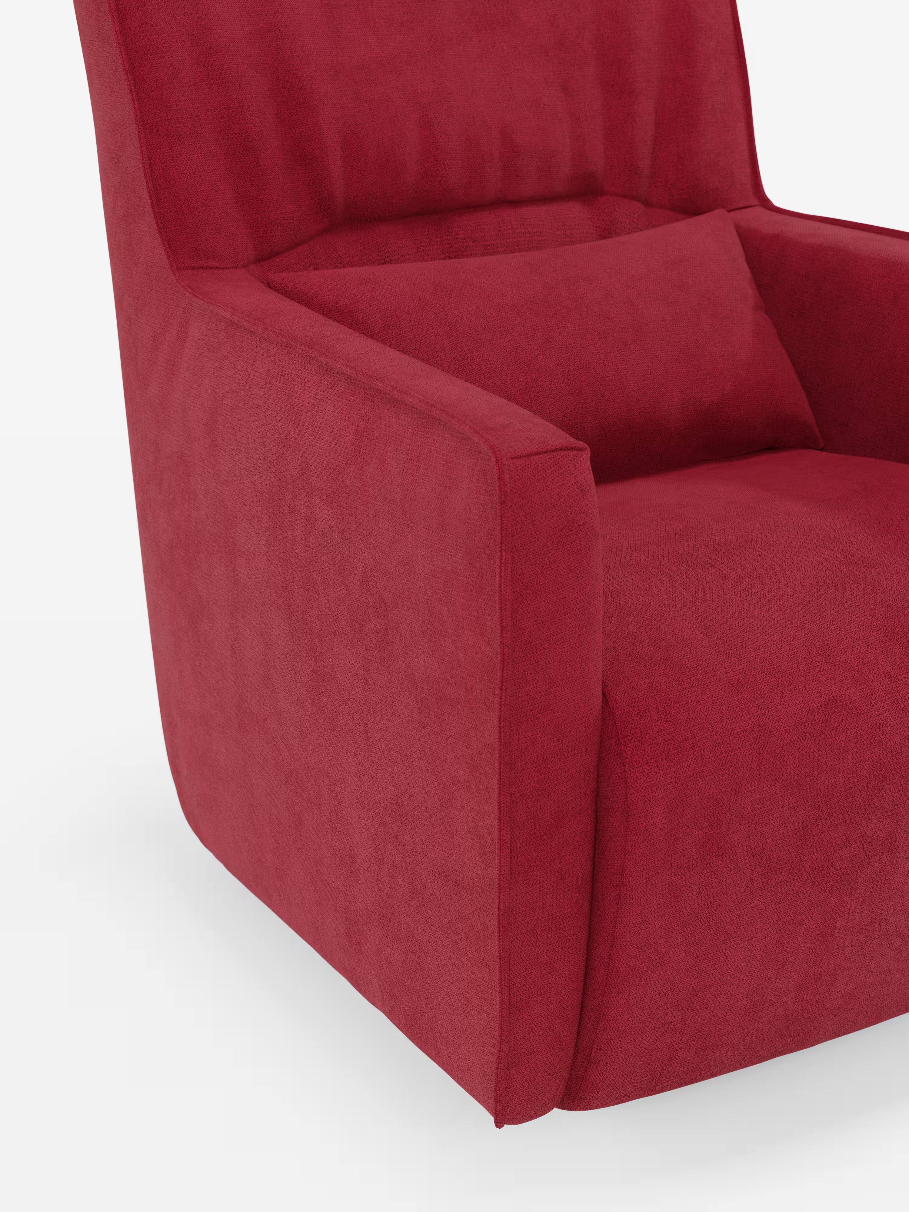 Tulla poltrona girevole con cuscino poggiareni - design elegante in tessuto impermeabile