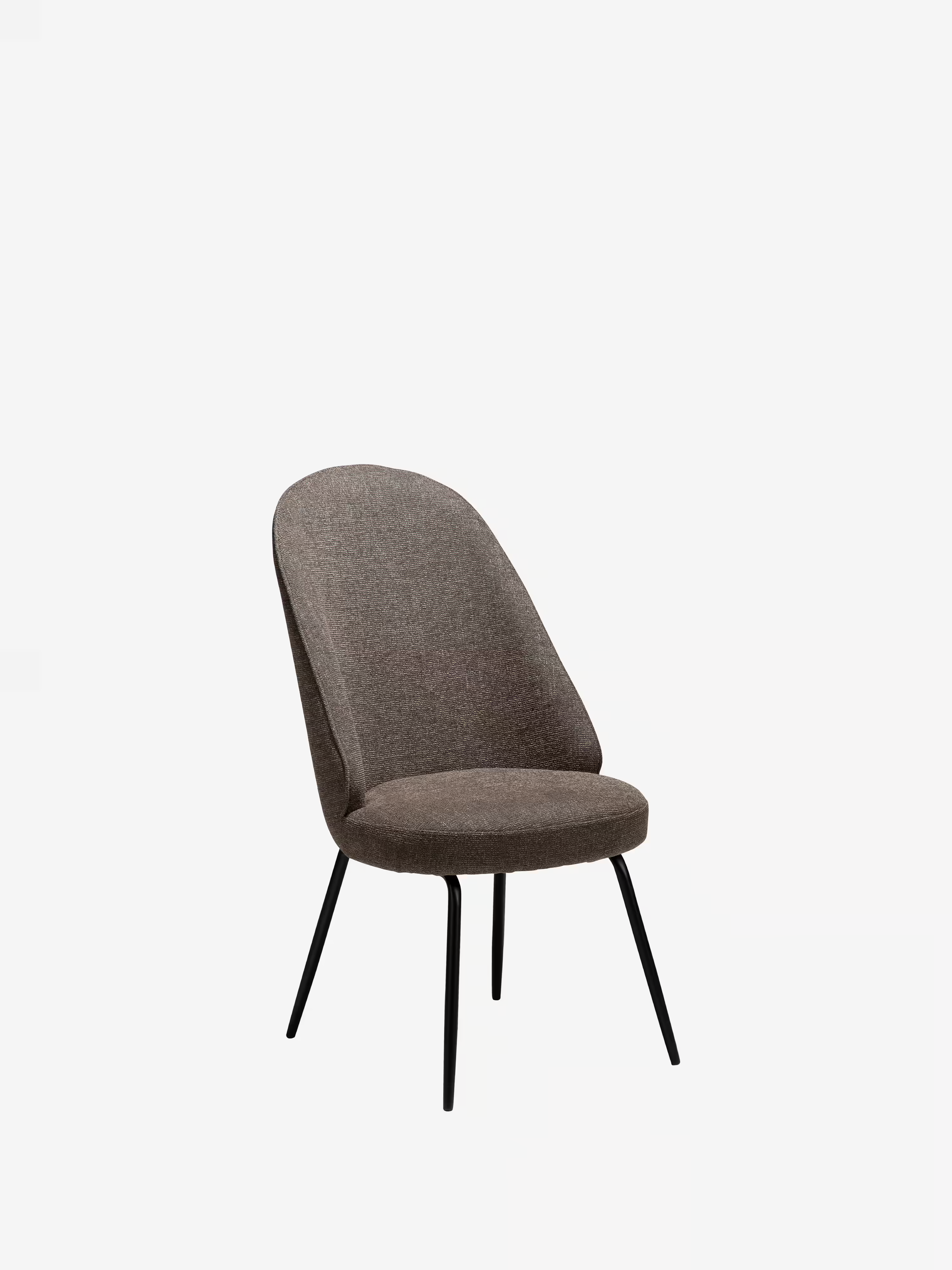 Utopia chaise avec dossier haut en bouclé et pieds en métal