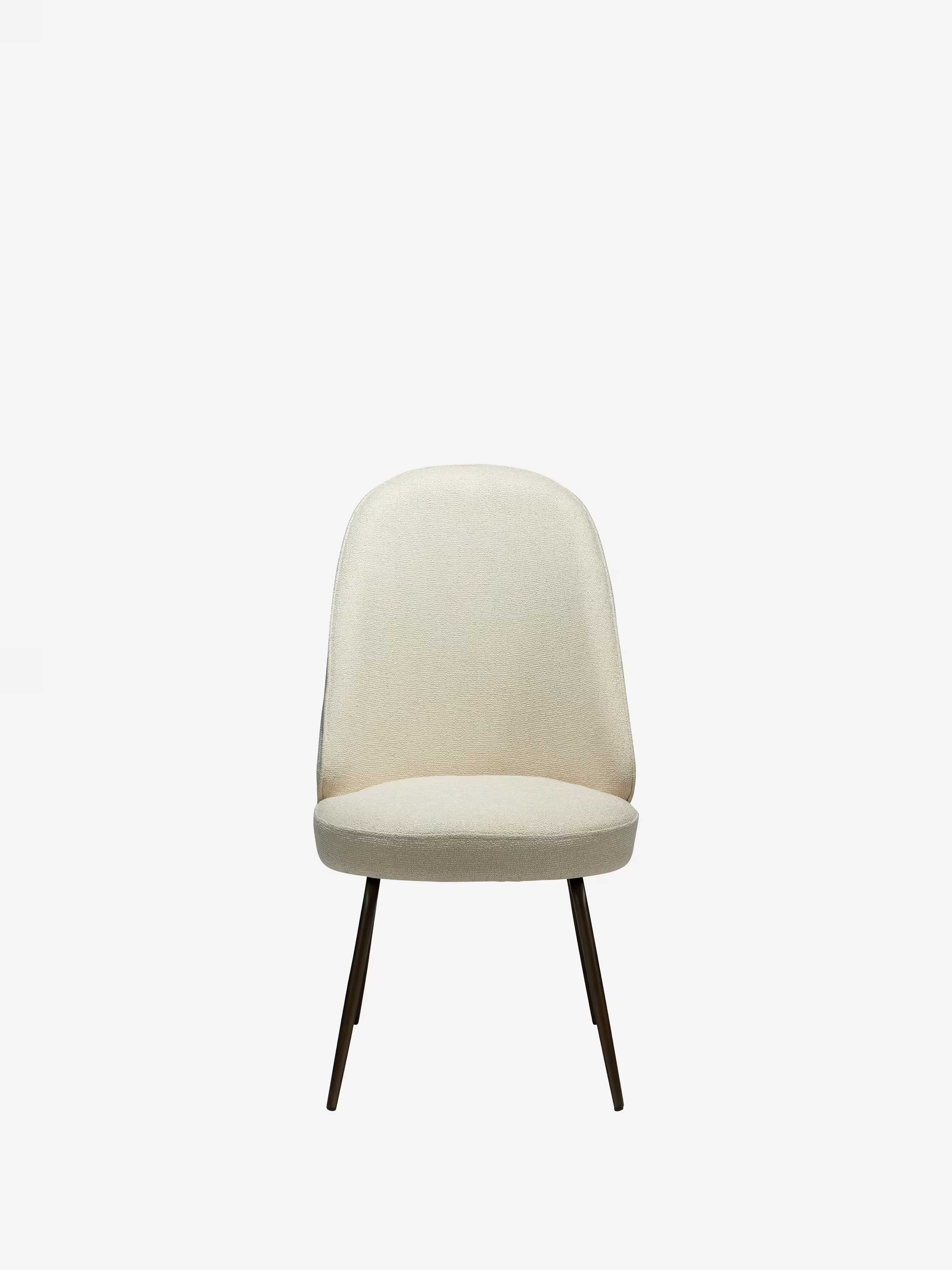 Utopia chaise avec dossier haut en bouclé et pieds en métal