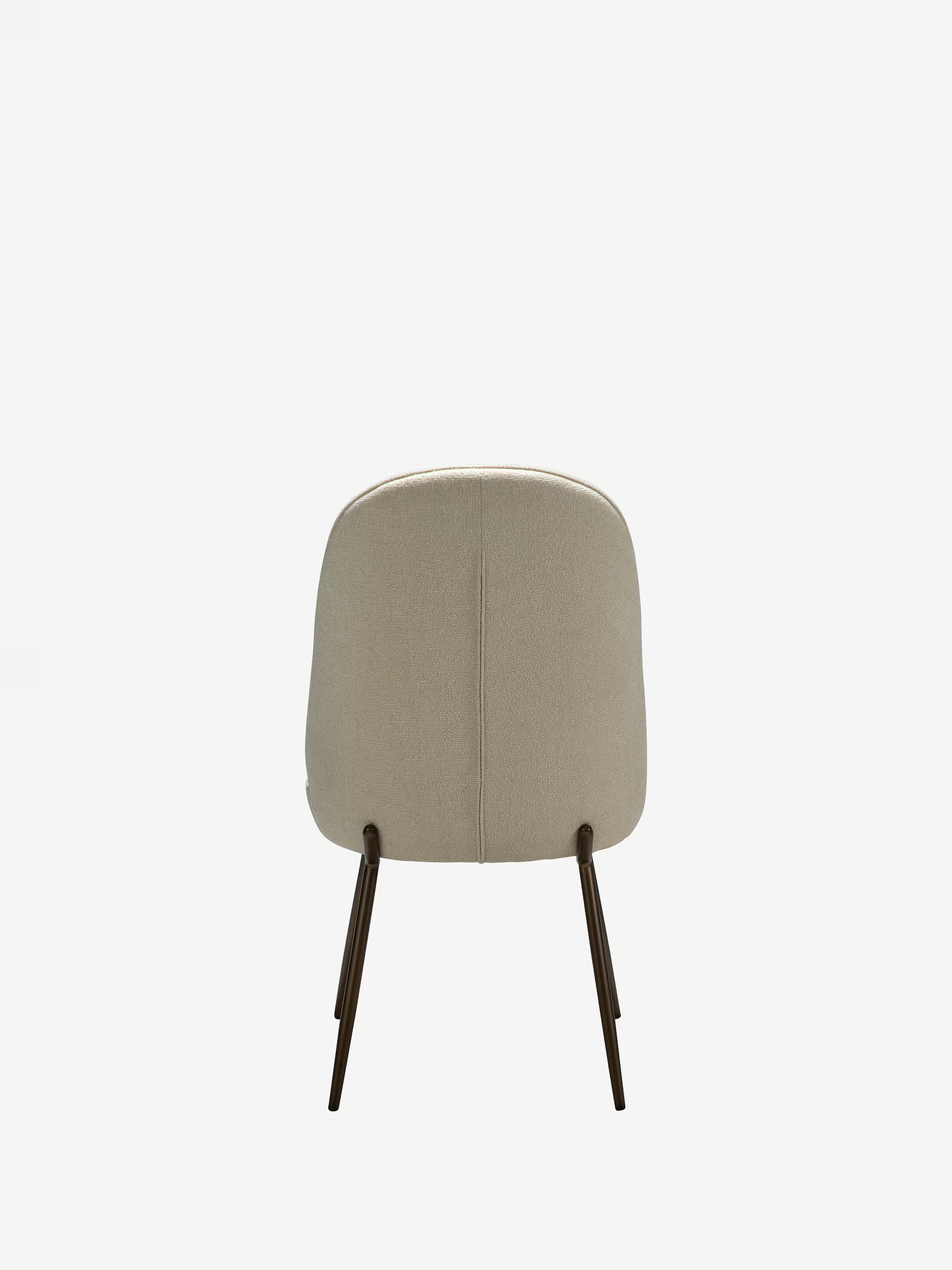 Utopia chaise avec dossier haut en bouclé et pieds en métal