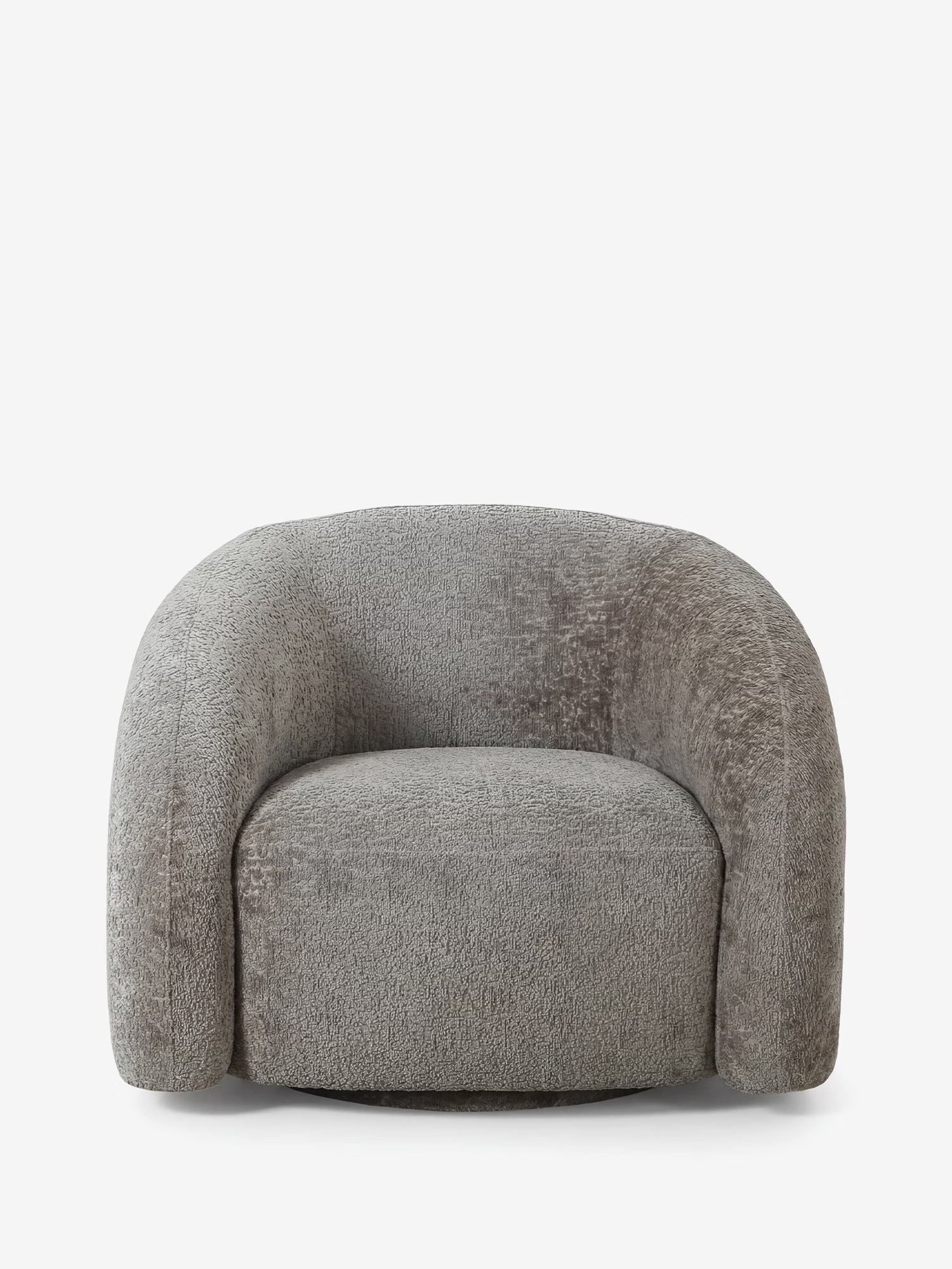 Valletta Poltrona lounge girevole imbottita in morbido tessuto naturale - FSC® 100% design moderno