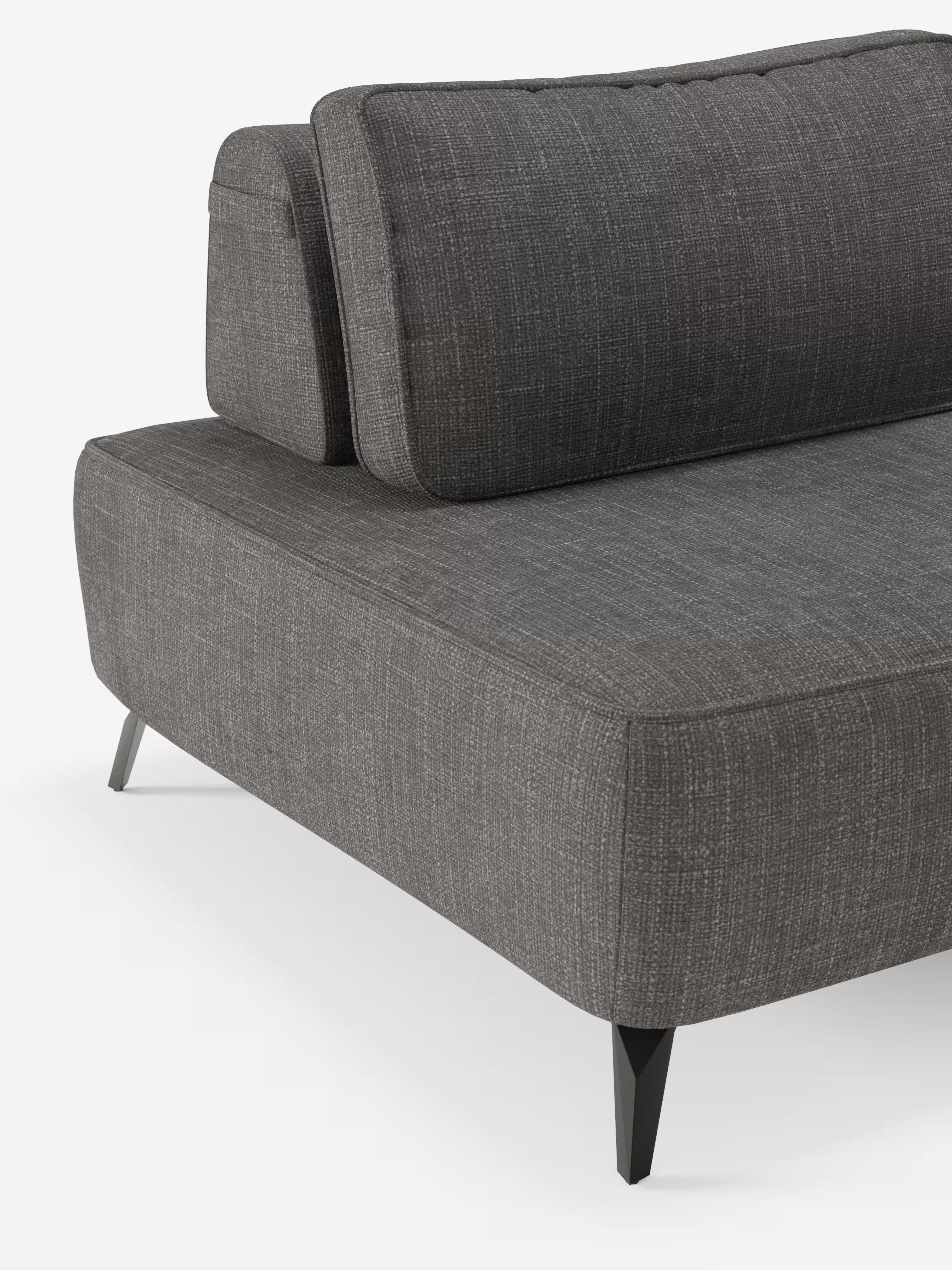 Volta divano modulare con schienali mobili e funzione letto in elegante ciniglia impermeabile