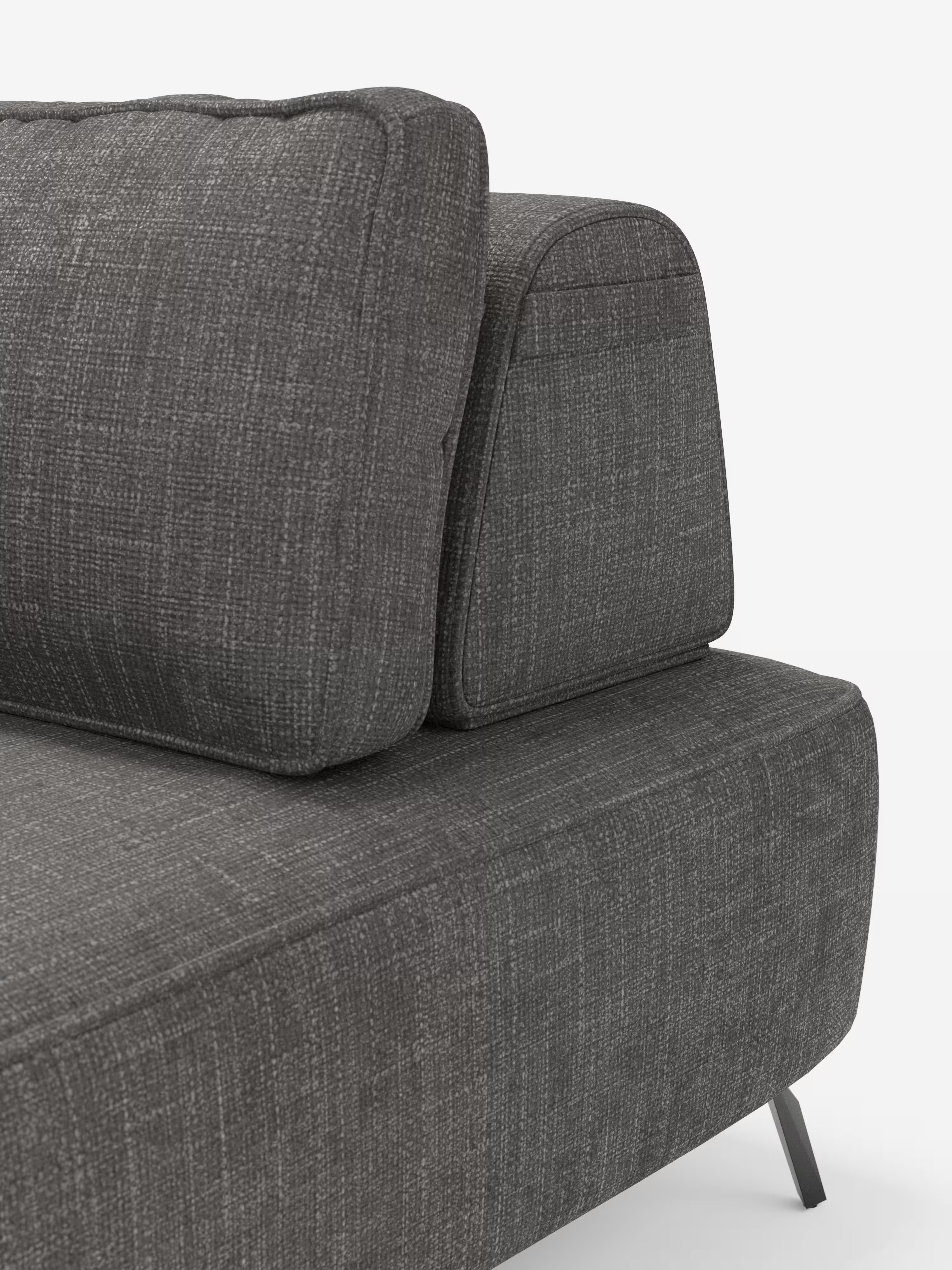 Volta divano modulare con schienali mobili e funzione letto in elegante ciniglia impermeabile