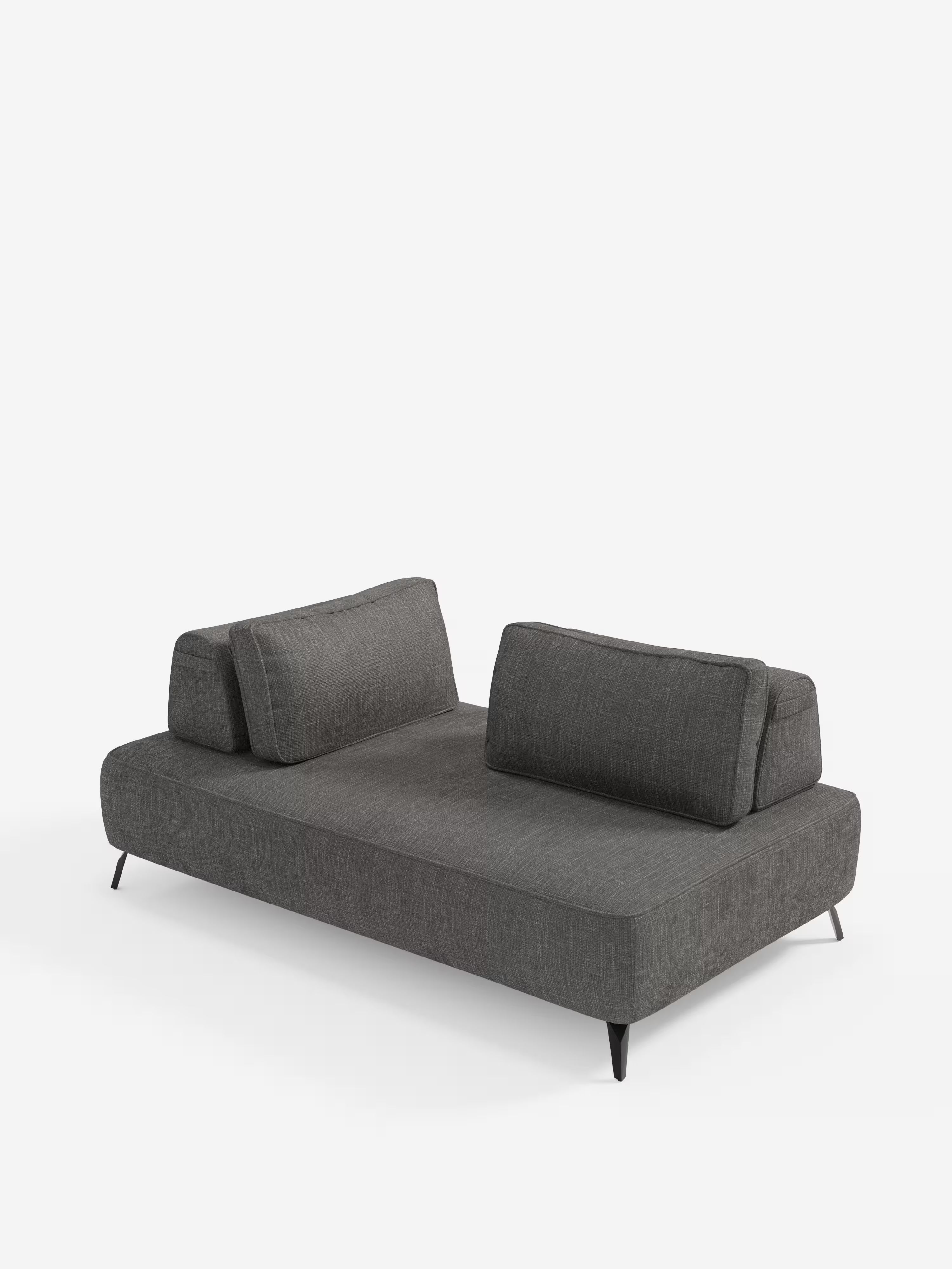 Volta divano modulare con schienali mobili e funzione letto in elegante ciniglia impermeabile