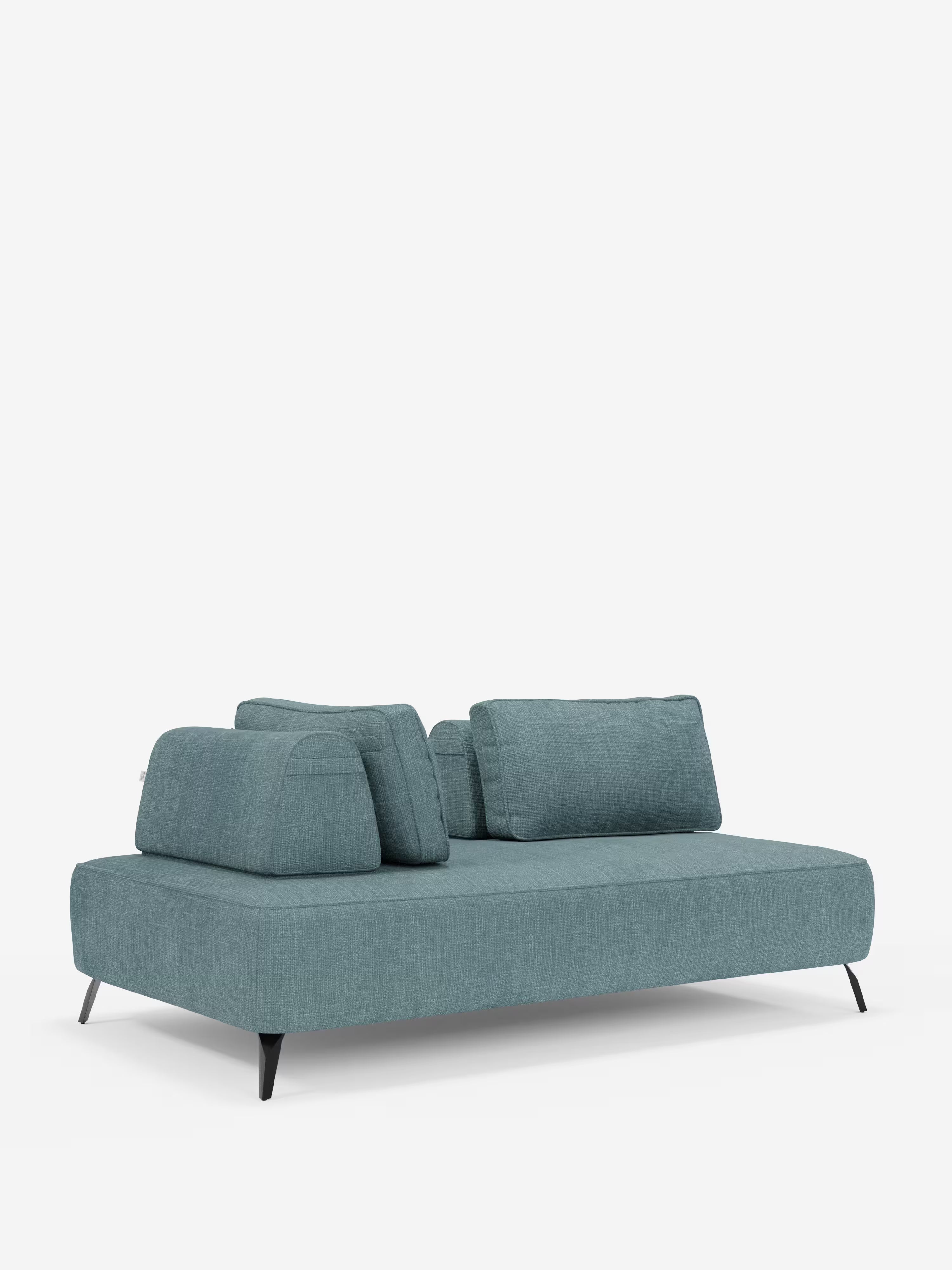 Volta divano modulare con schienali mobili e funzione letto in elegante ciniglia impermeabile