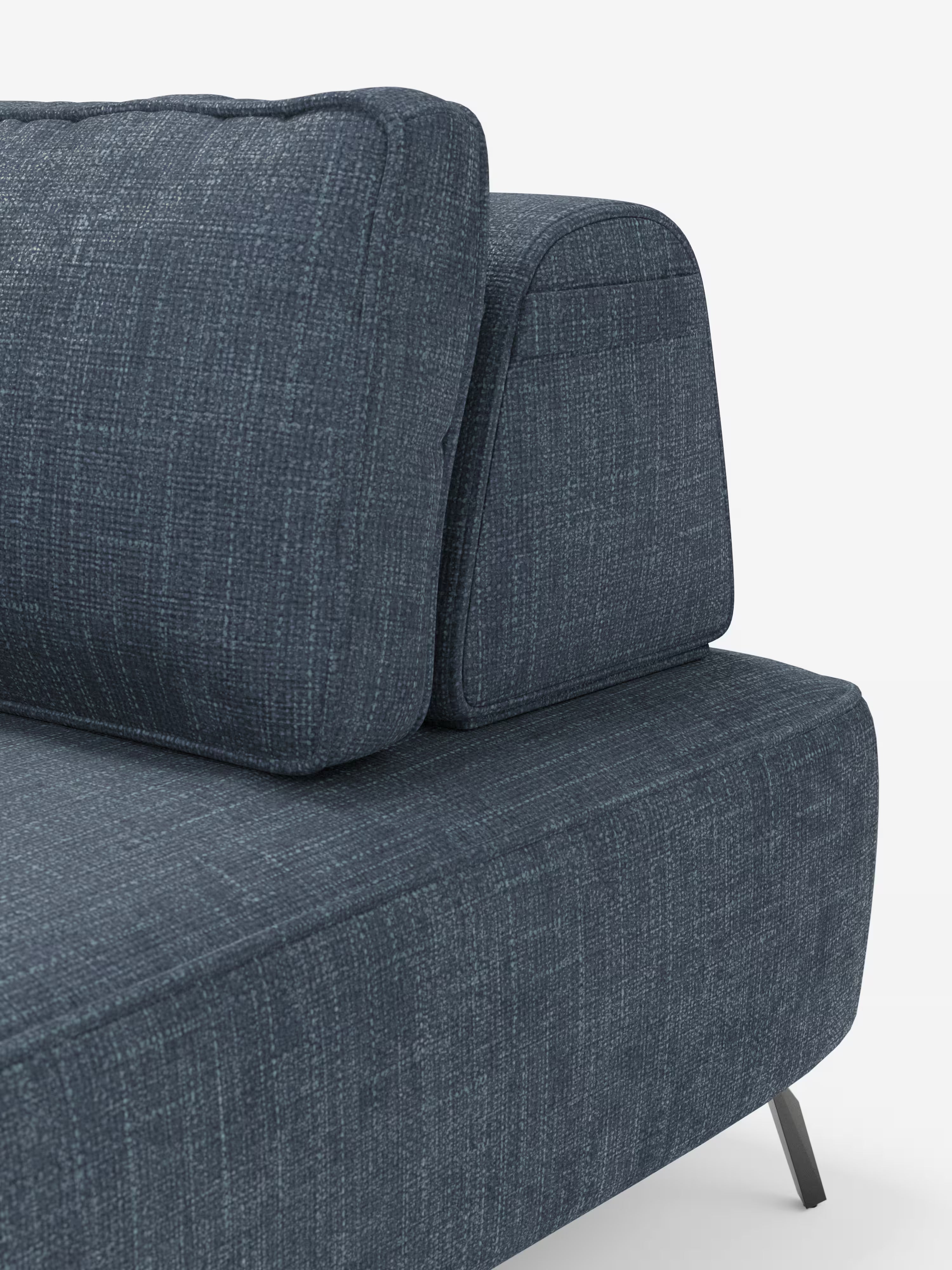 Volta divano modulare con schienali mobili e funzione letto in elegante ciniglia impermeabile