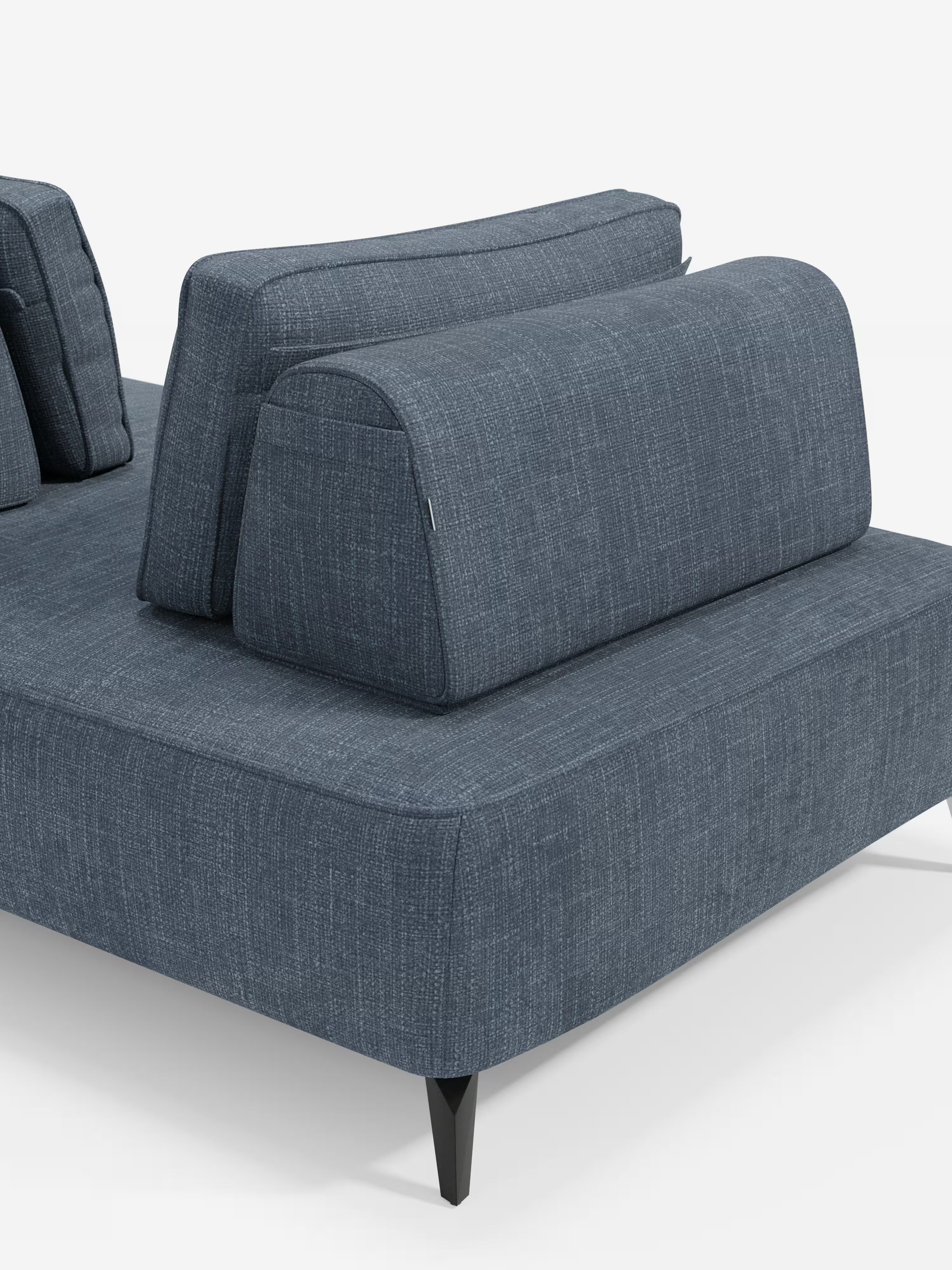 Volta divano modulare con schienali mobili e funzione letto in elegante ciniglia impermeabile