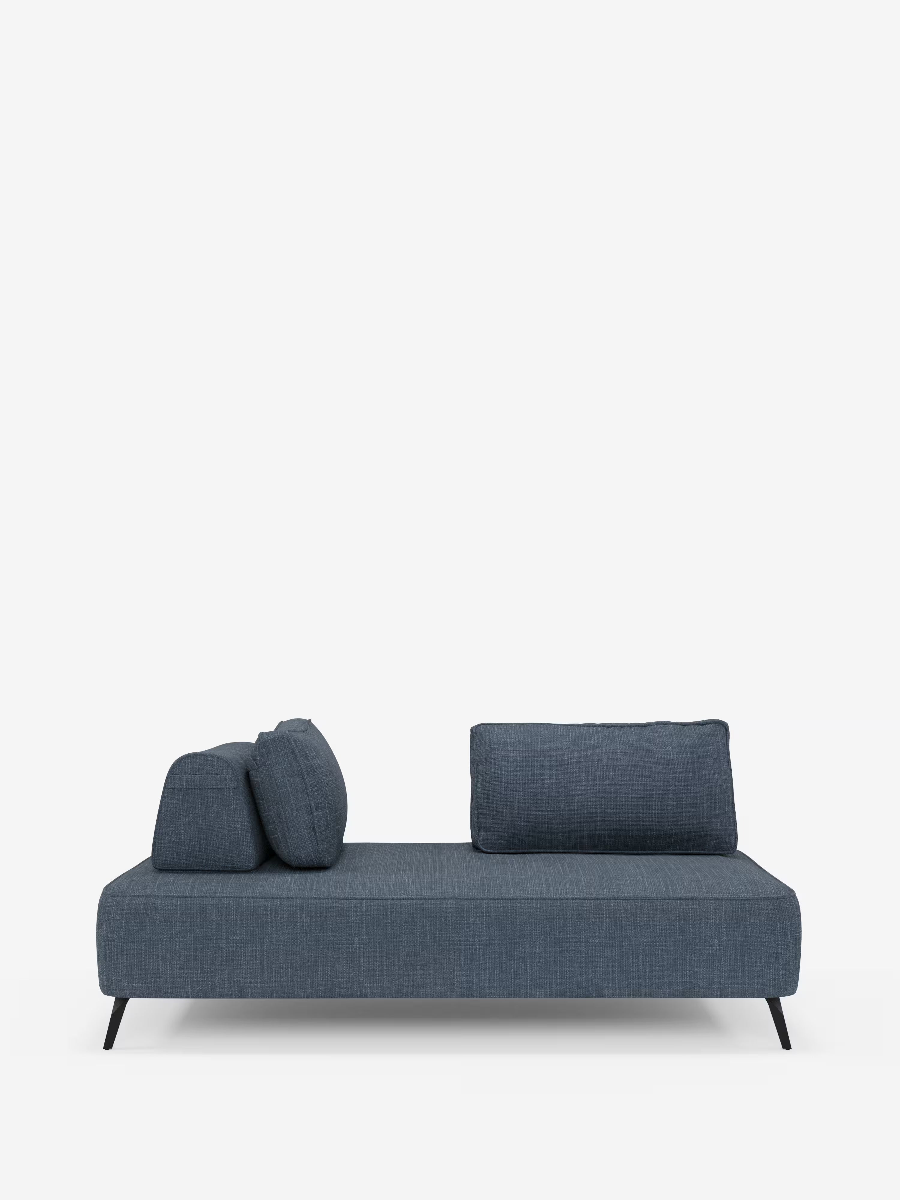 Volta divano modulare con schienali mobili e funzione letto in elegante ciniglia impermeabile
