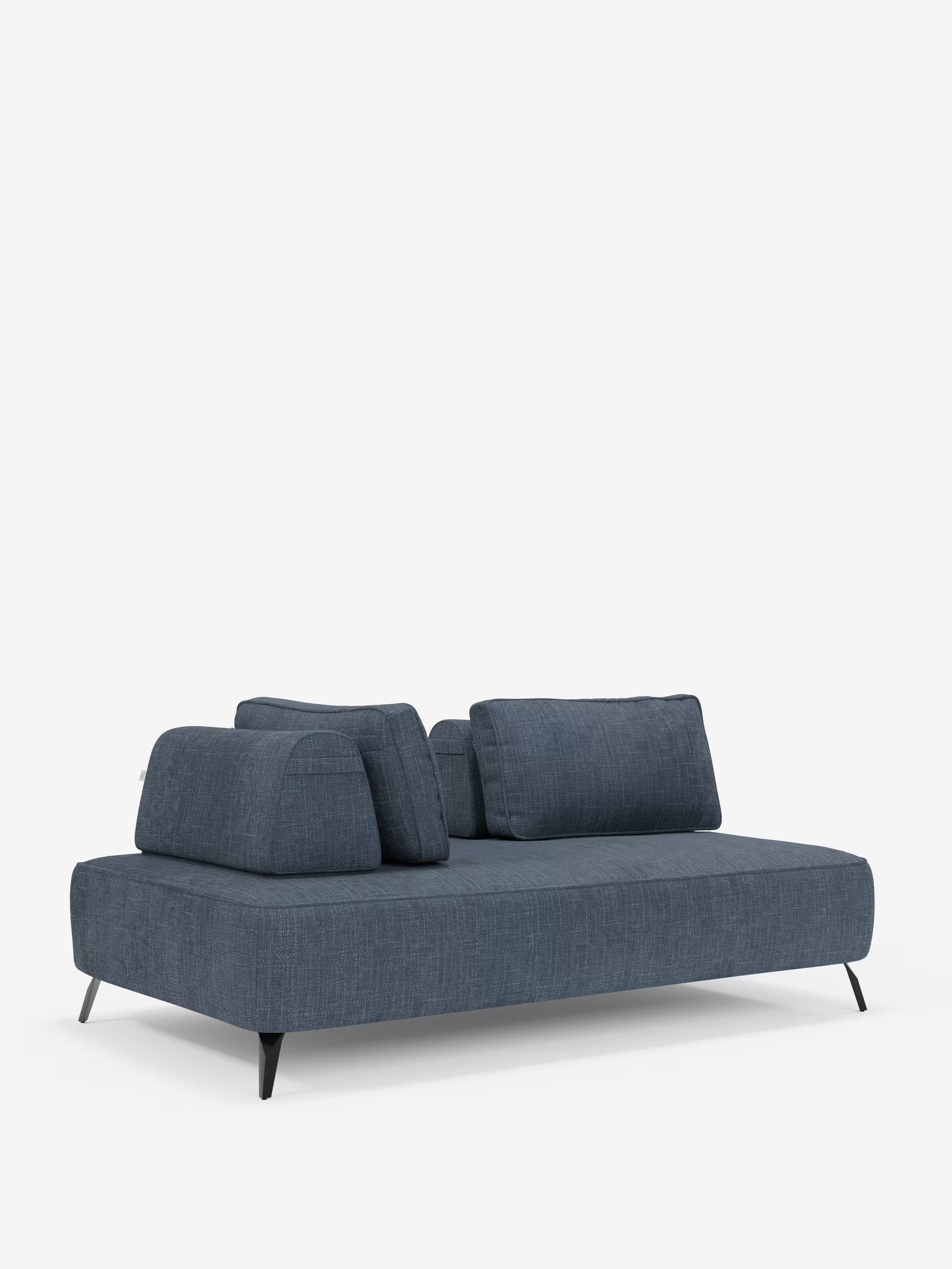 Volta divano modulare con schienali mobili e funzione letto in elegante ciniglia impermeabile