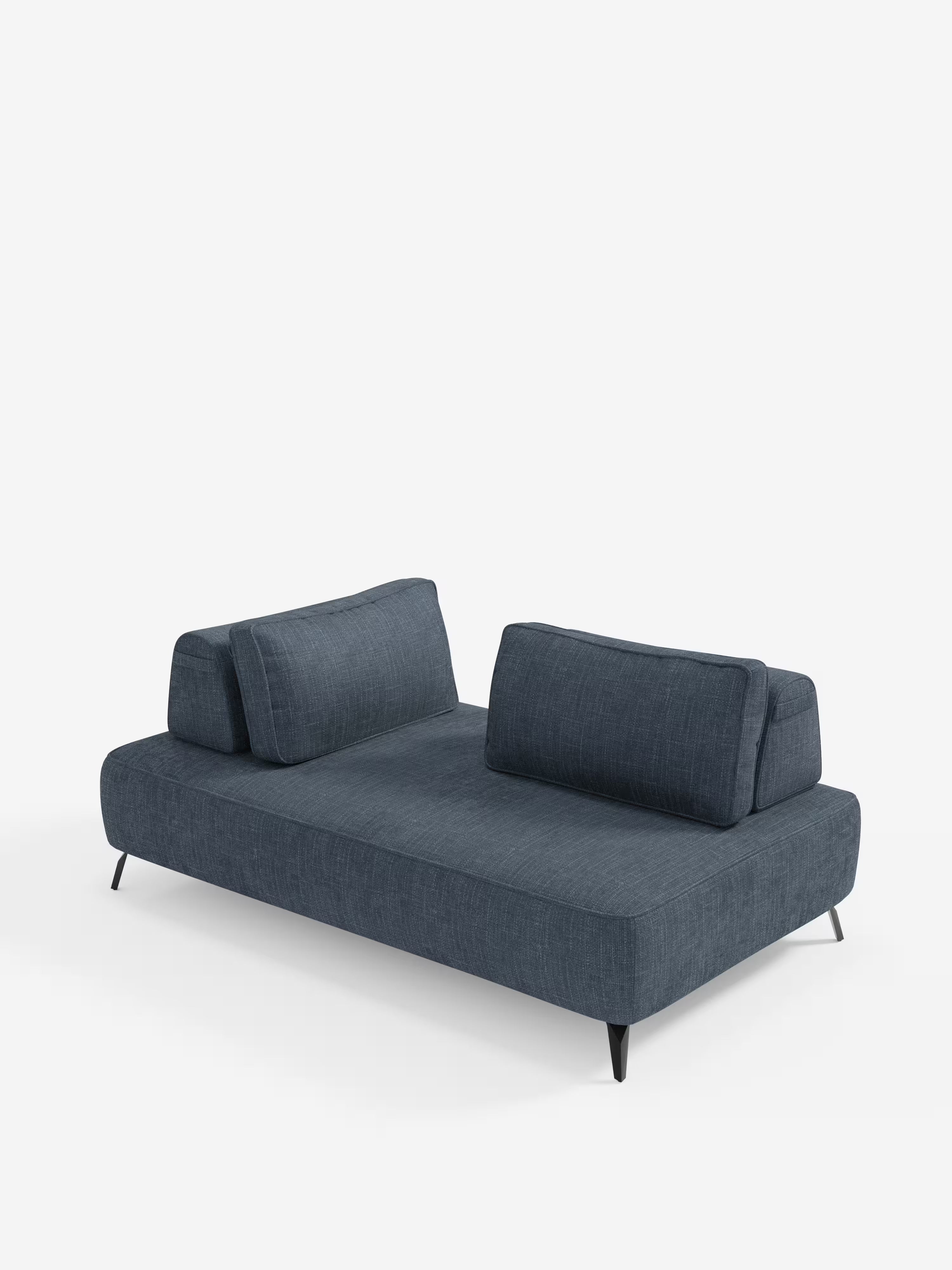 Volta divano modulare con schienali mobili e funzione letto in elegante ciniglia impermeabile
