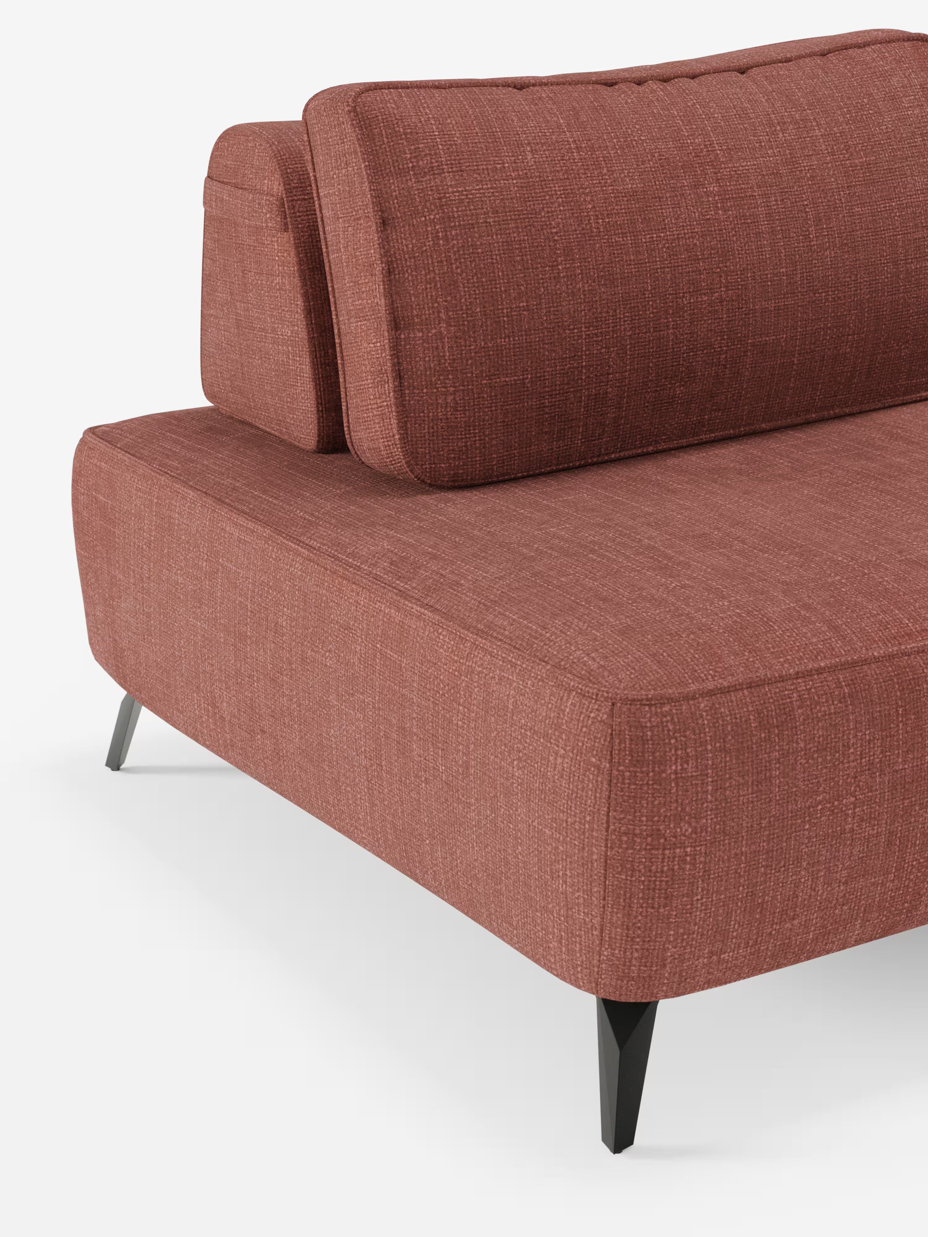 Volta divano modulare con schienali mobili e funzione letto in elegante ciniglia impermeabile