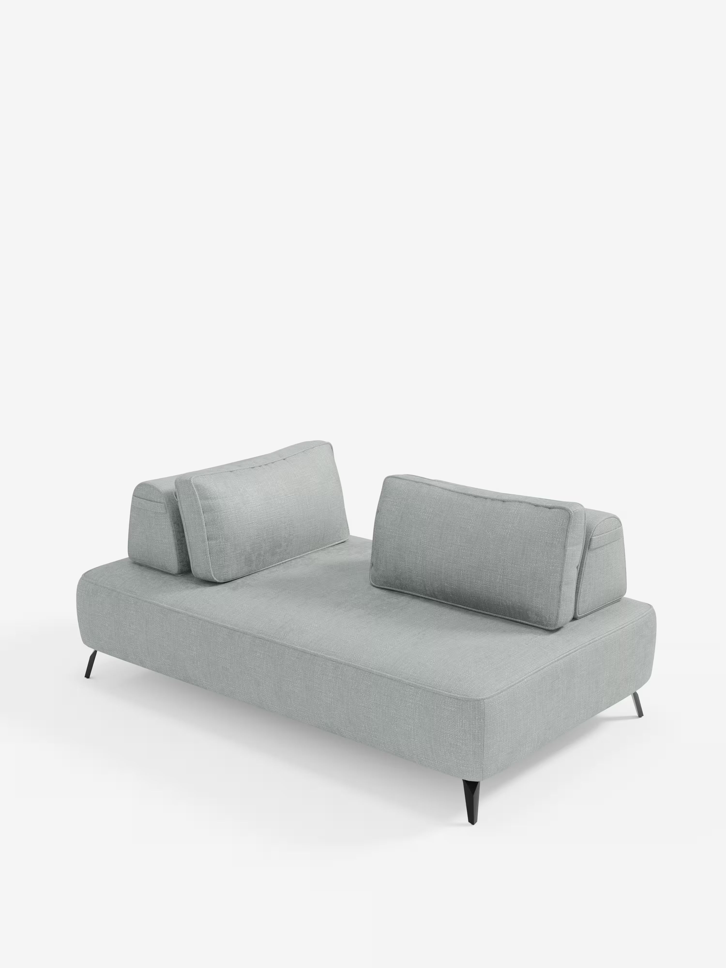 Volta divano modulare con schienali mobili e funzione letto in elegante ciniglia impermeabile