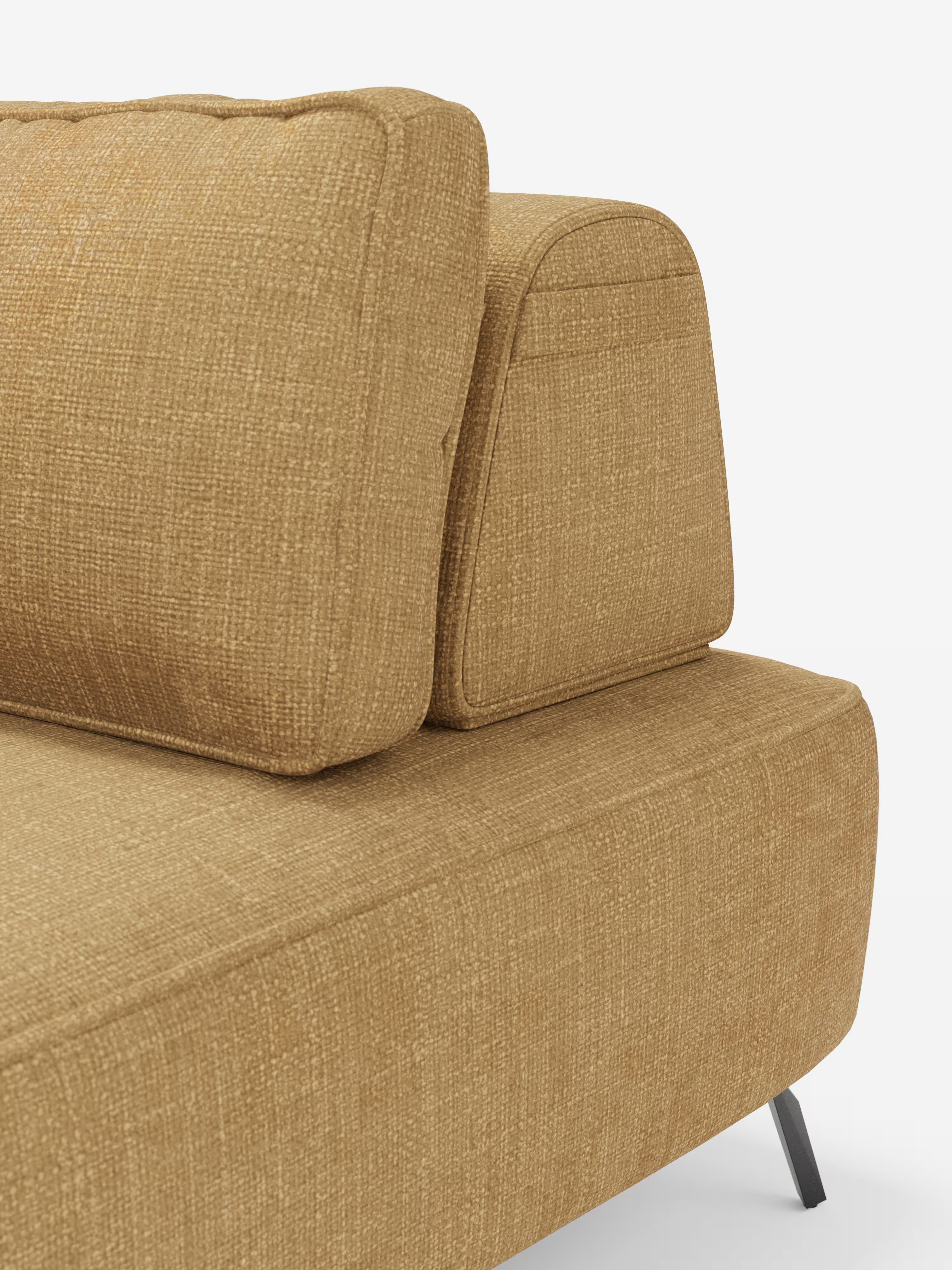 Volta divano modulare con schienali mobili e funzione letto in elegante ciniglia impermeabile