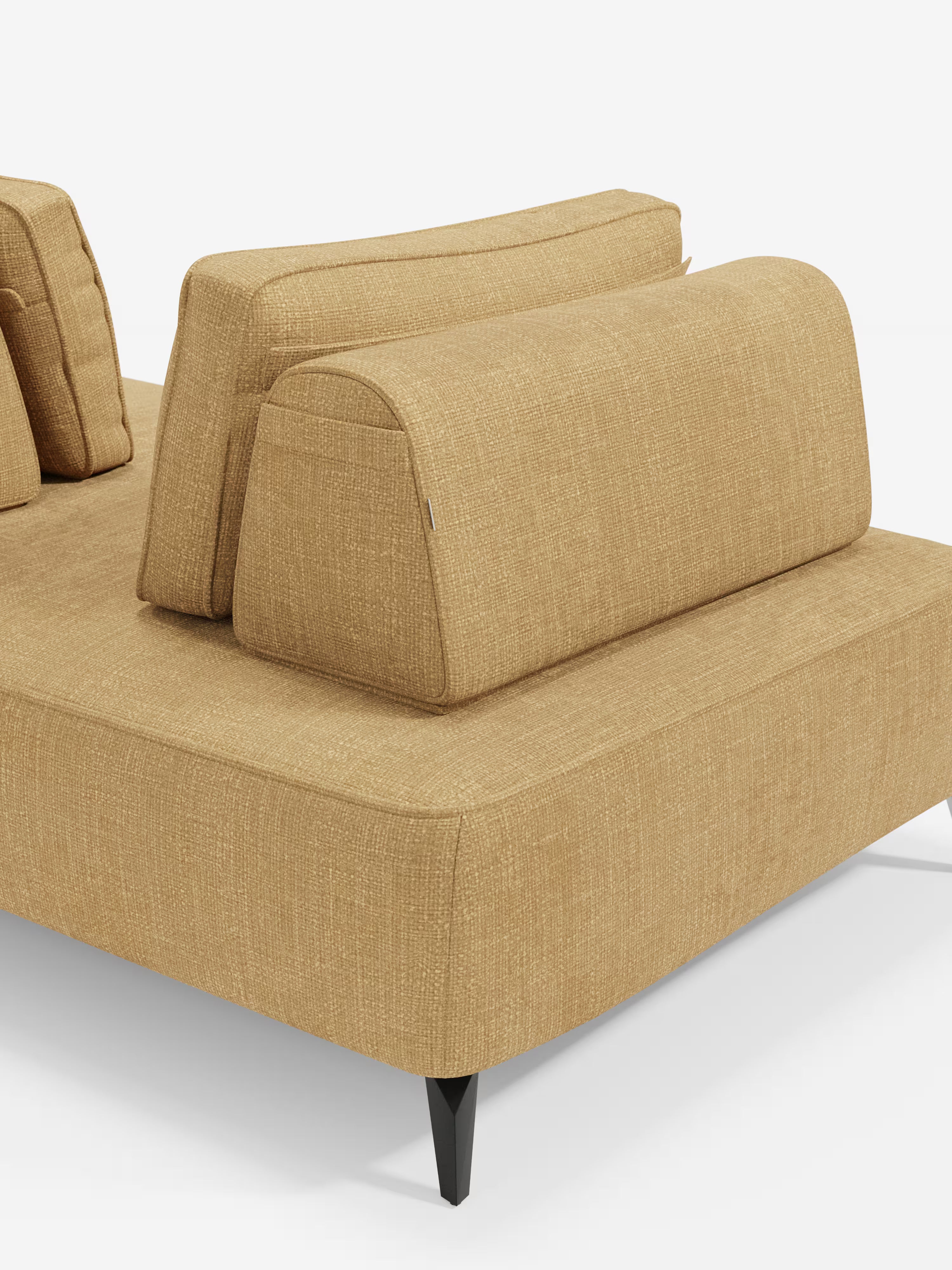 Volta divano modulare con schienali mobili e funzione letto in elegante ciniglia impermeabile