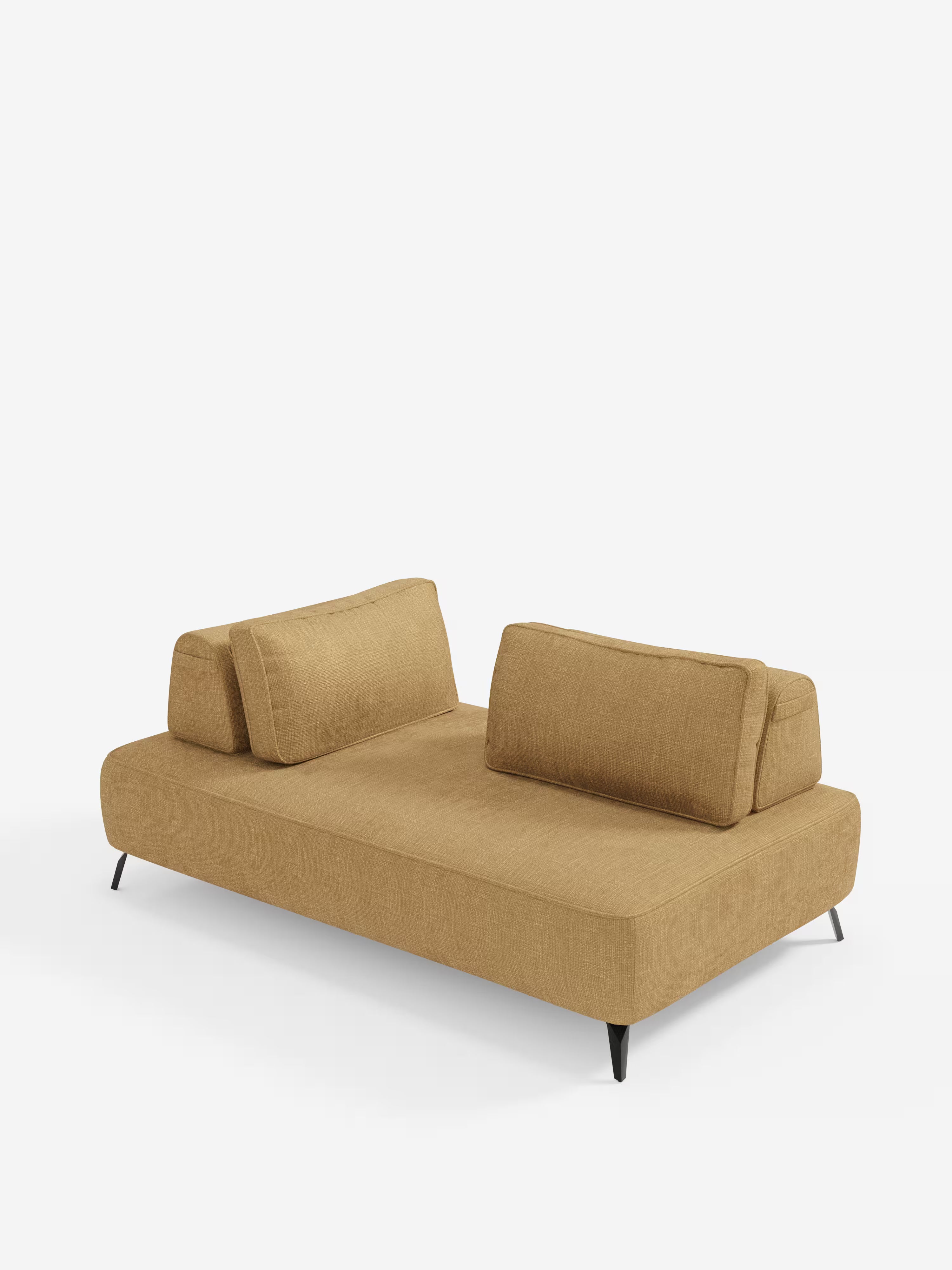 Volta divano modulare con schienali mobili e funzione letto in elegante ciniglia impermeabile