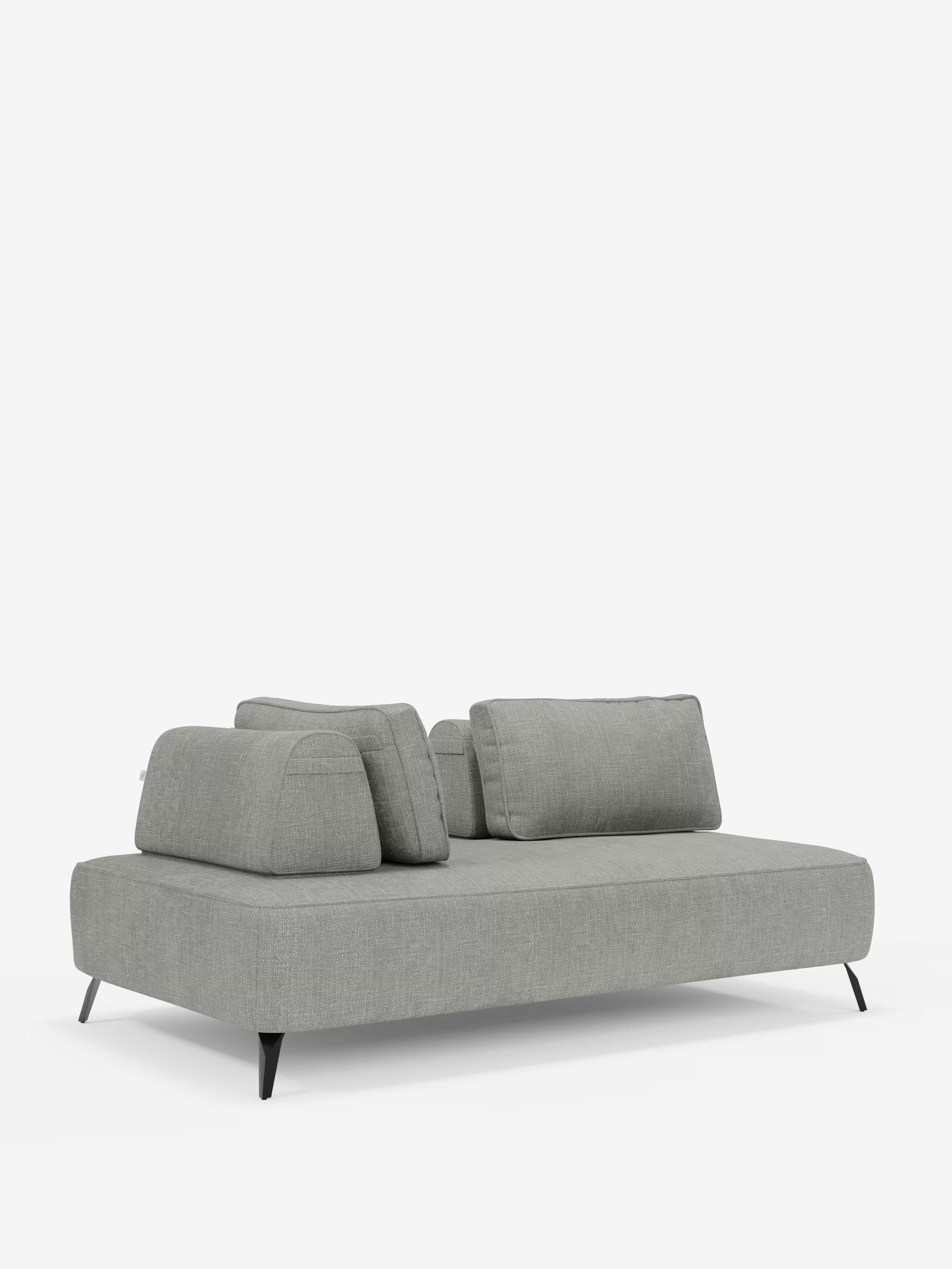 Volta divano modulare con schienali mobili e funzione letto in elegante ciniglia impermeabile