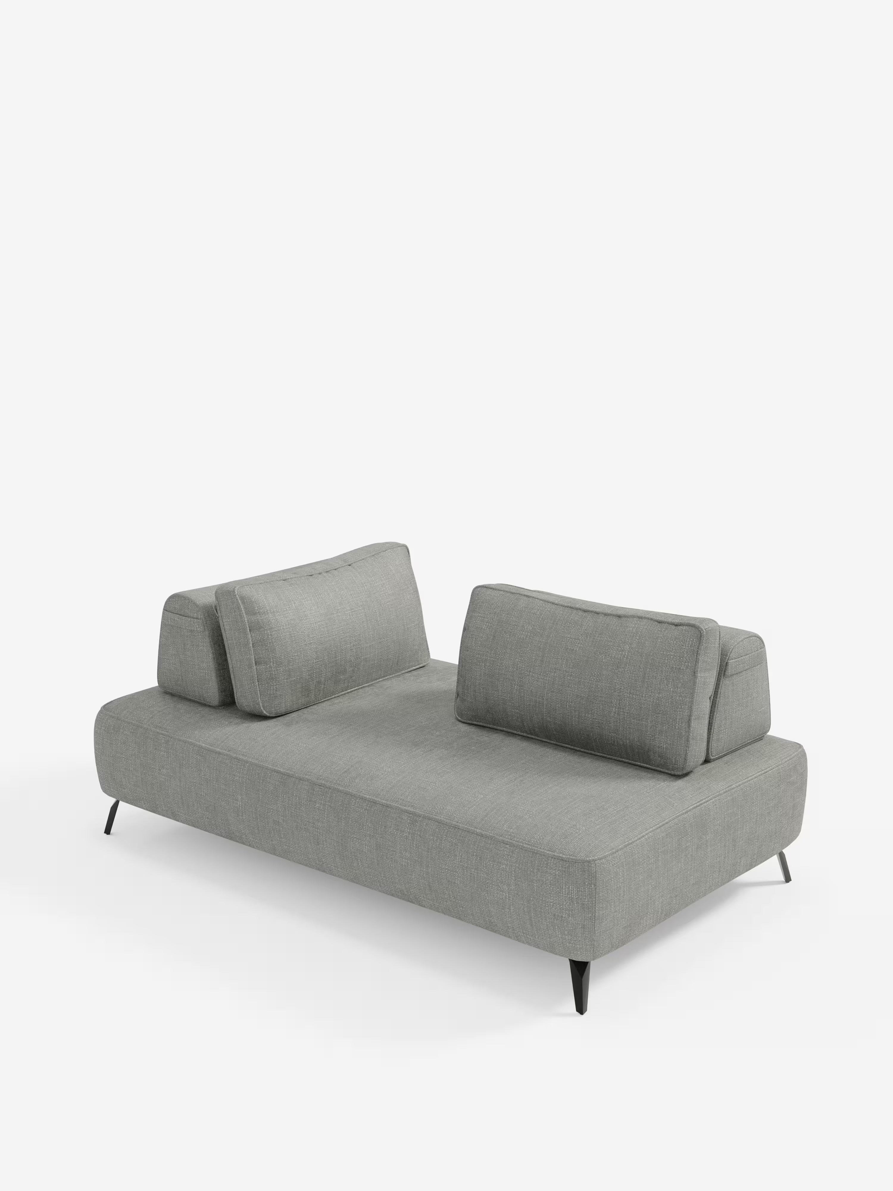 Volta divano modulare con schienali mobili e funzione letto in elegante ciniglia impermeabile