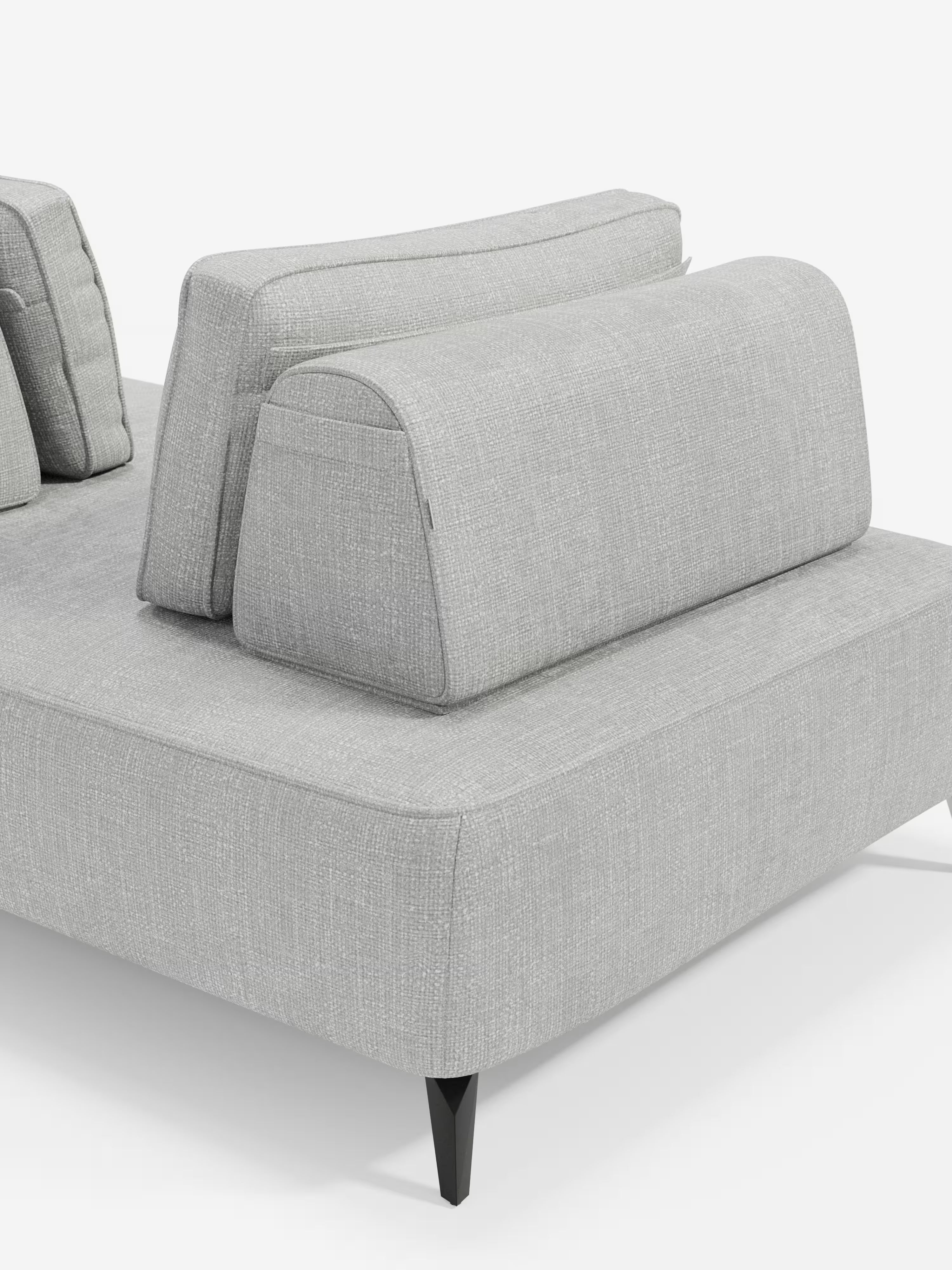 Volta divano modulare con schienali mobili e funzione letto in elegante ciniglia impermeabile