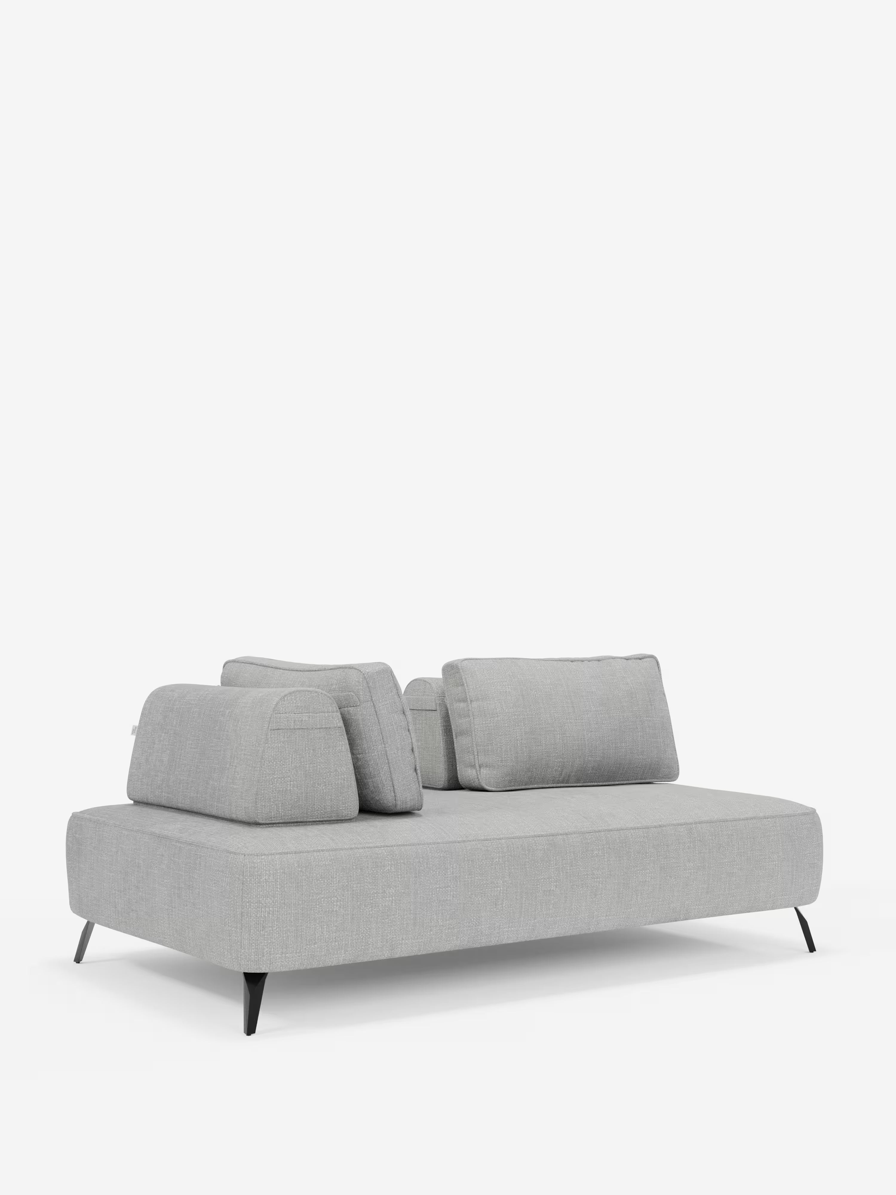 Volta divano modulare con schienali mobili e funzione letto in elegante ciniglia impermeabile