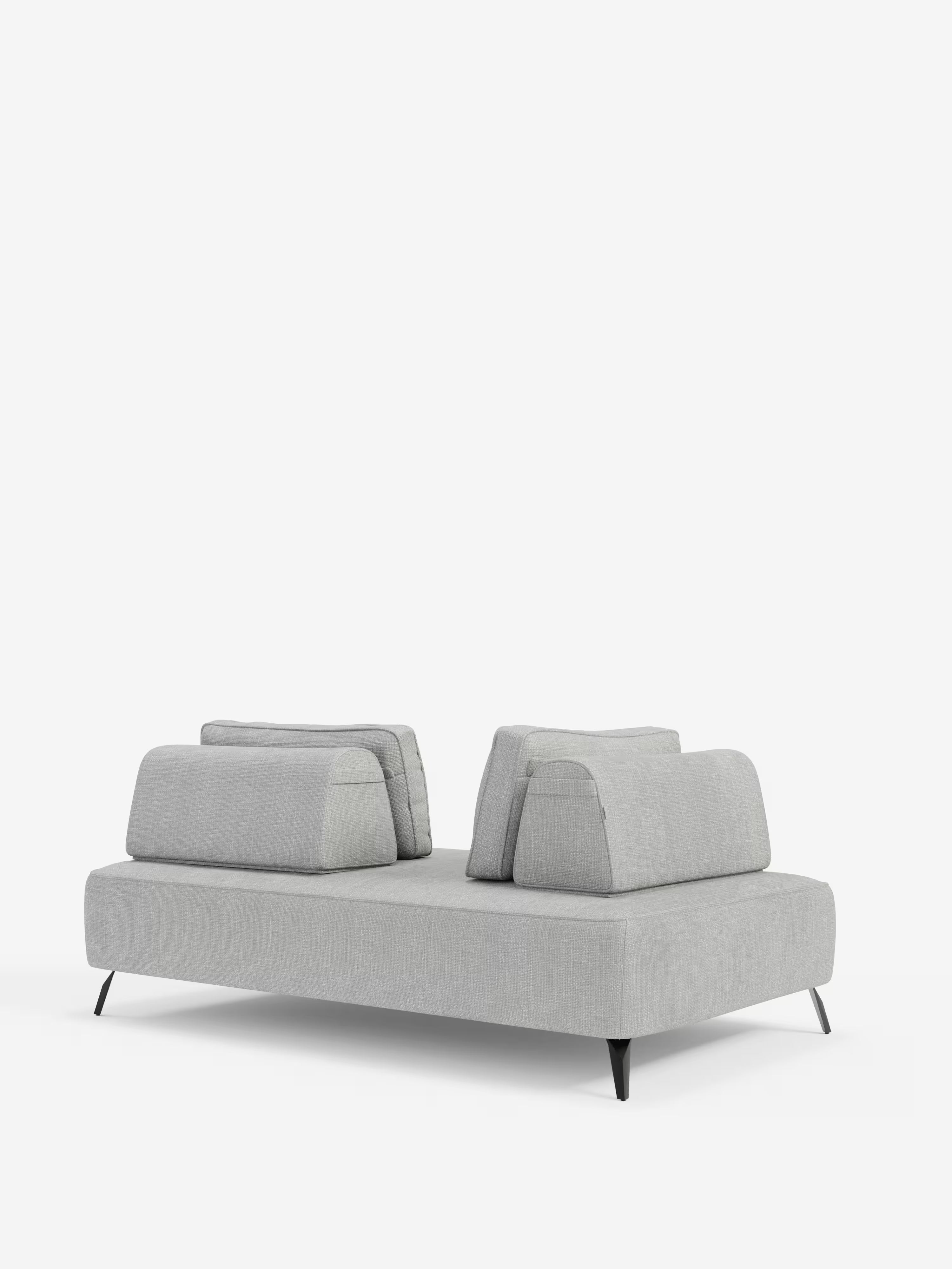 Volta divano modulare con schienali mobili e funzione letto in elegante ciniglia impermeabile