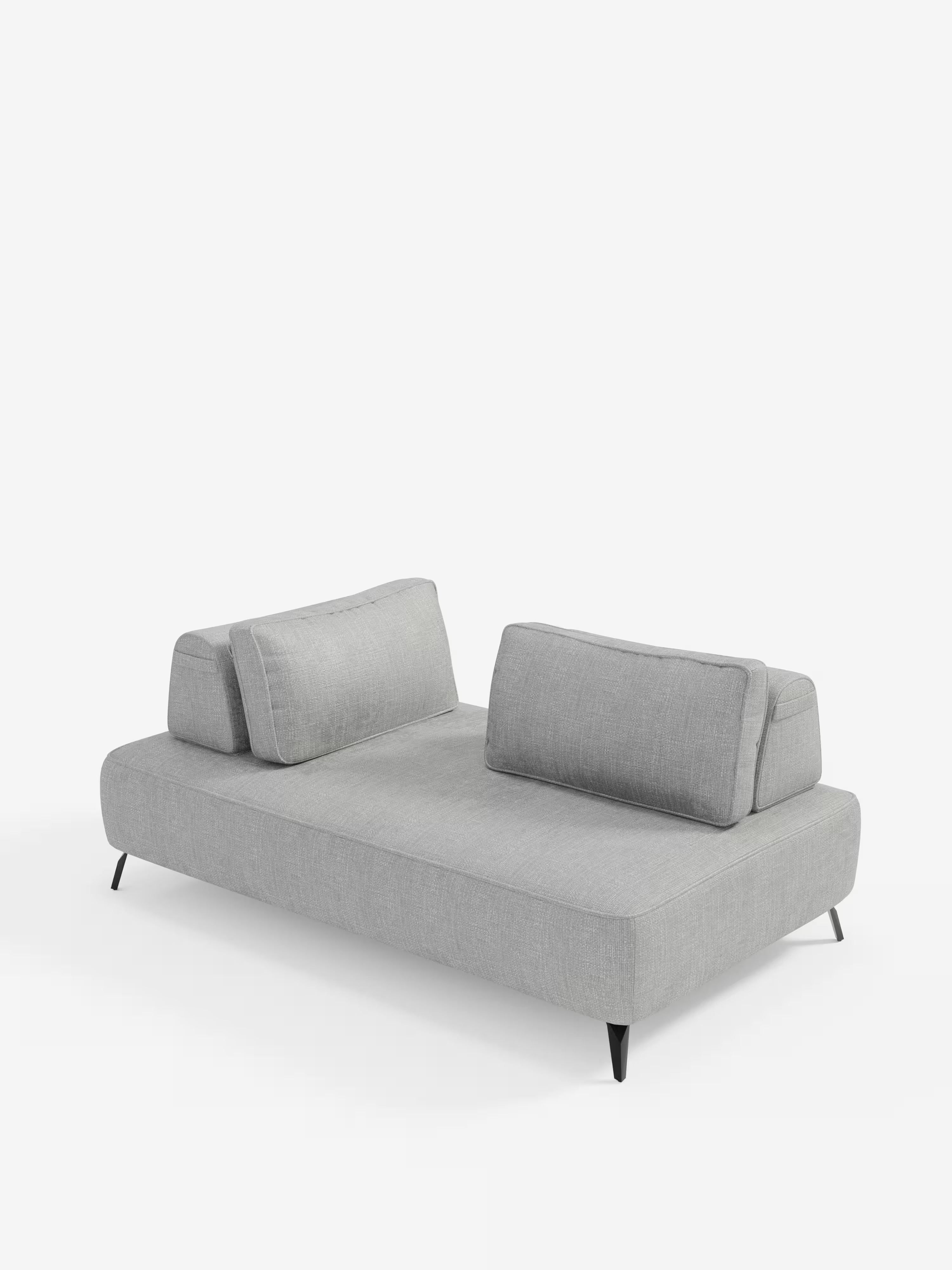 Volta divano modulare con schienali mobili e funzione letto in elegante ciniglia impermeabile