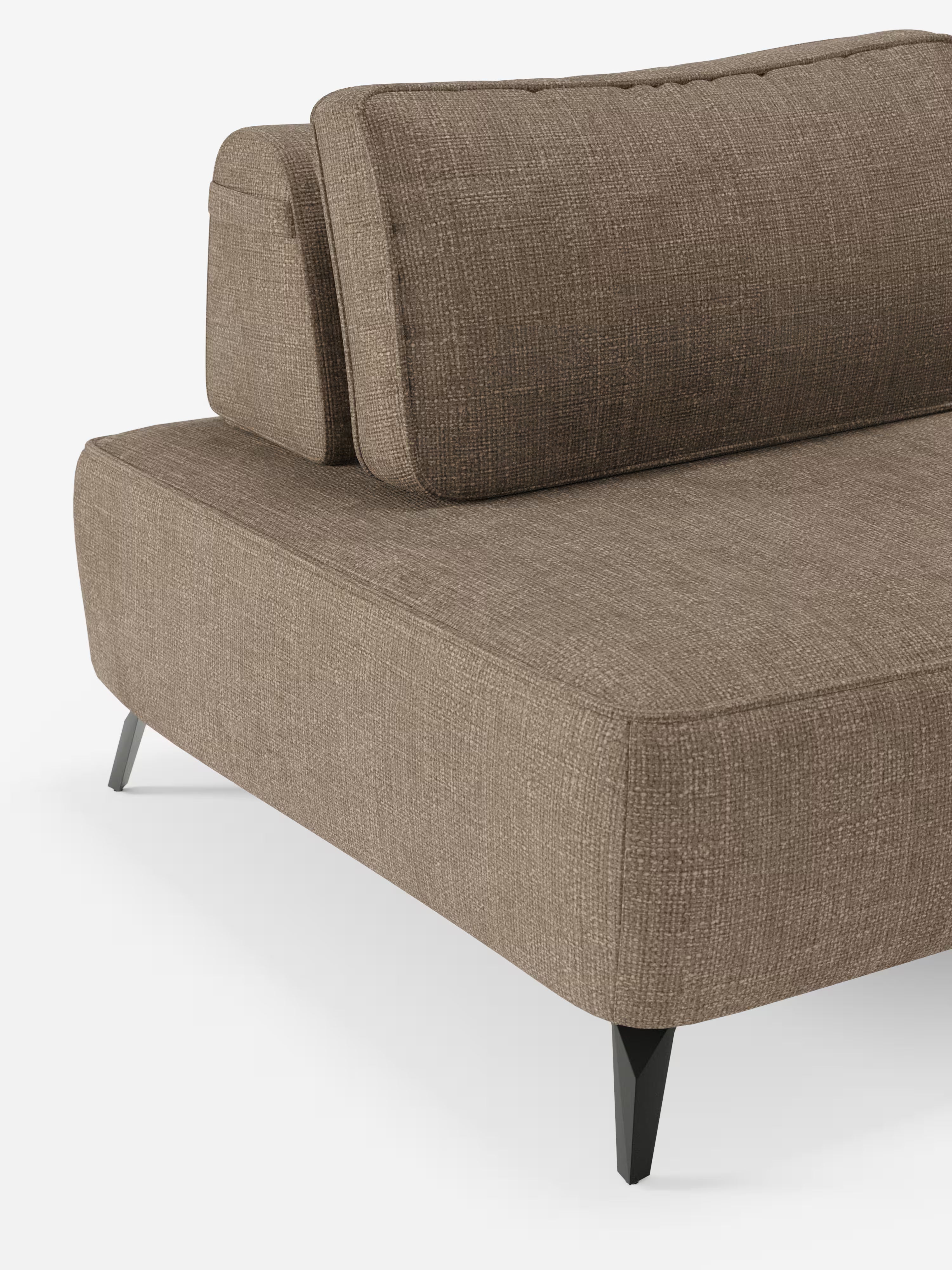Volta divano modulare con schienali mobili e funzione letto in elegante ciniglia impermeabile