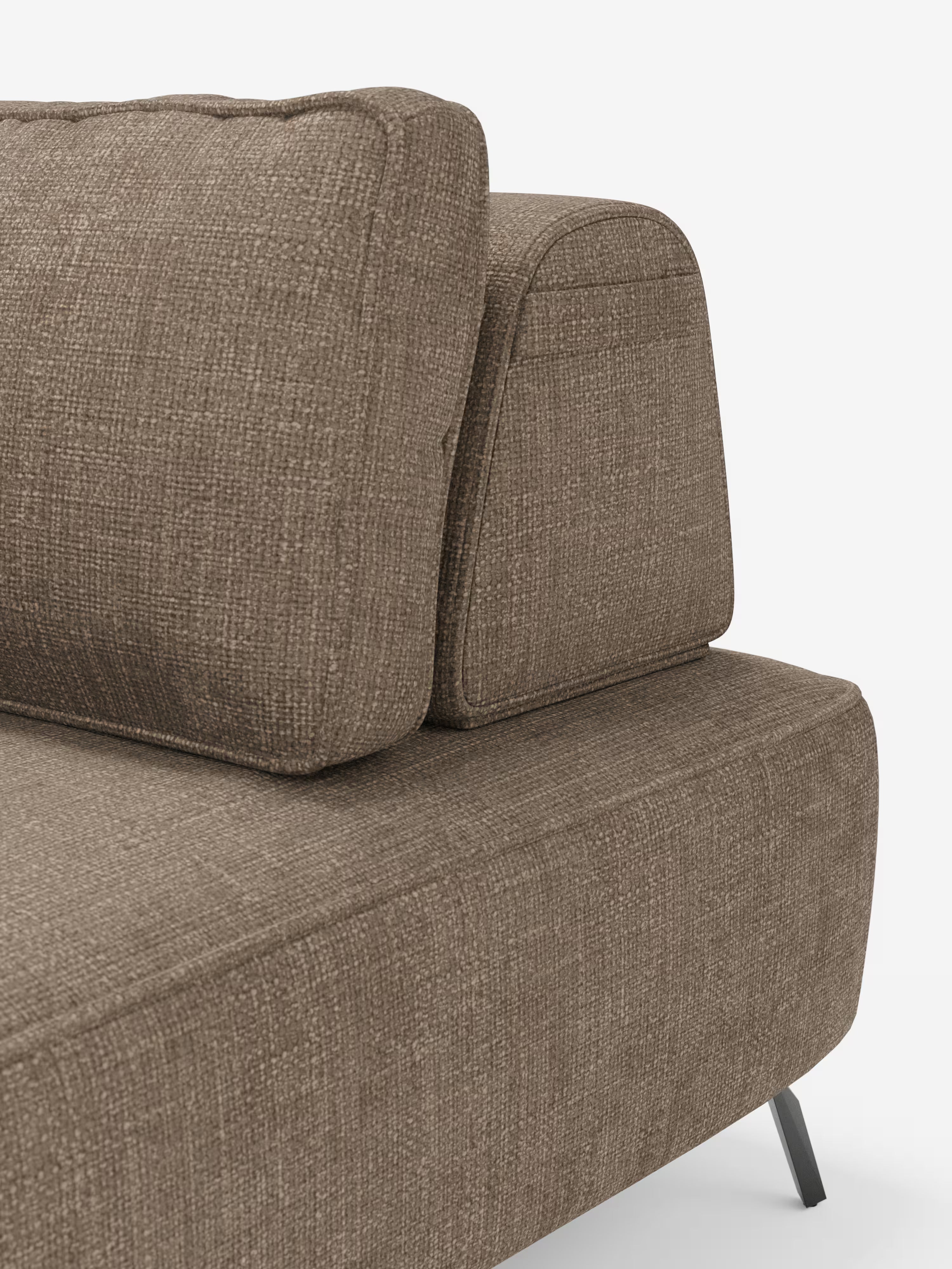 Volta divano modulare con schienali mobili e funzione letto in elegante ciniglia impermeabile