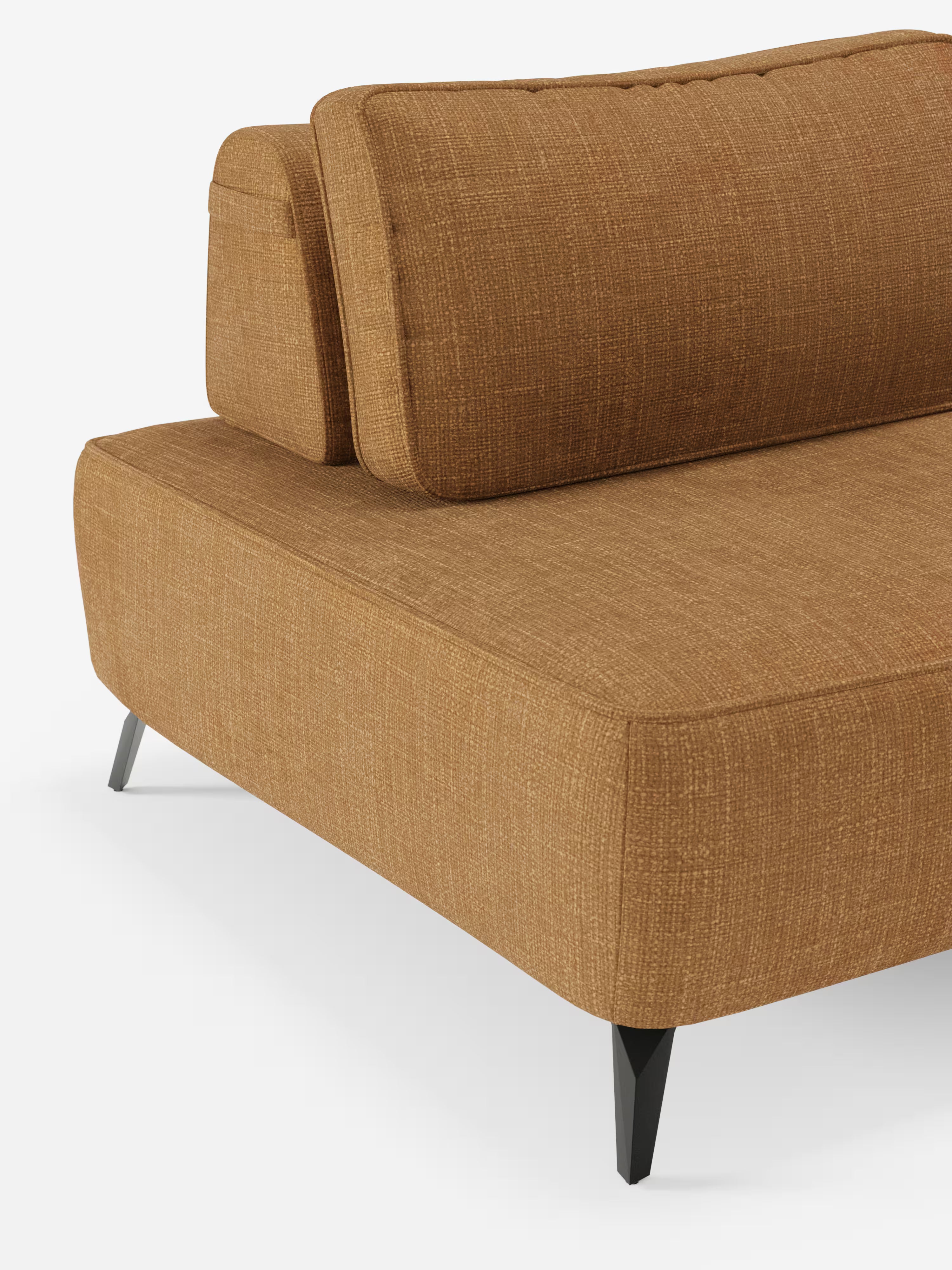 Volta divano modulare con schienali mobili e funzione letto in elegante ciniglia impermeabile