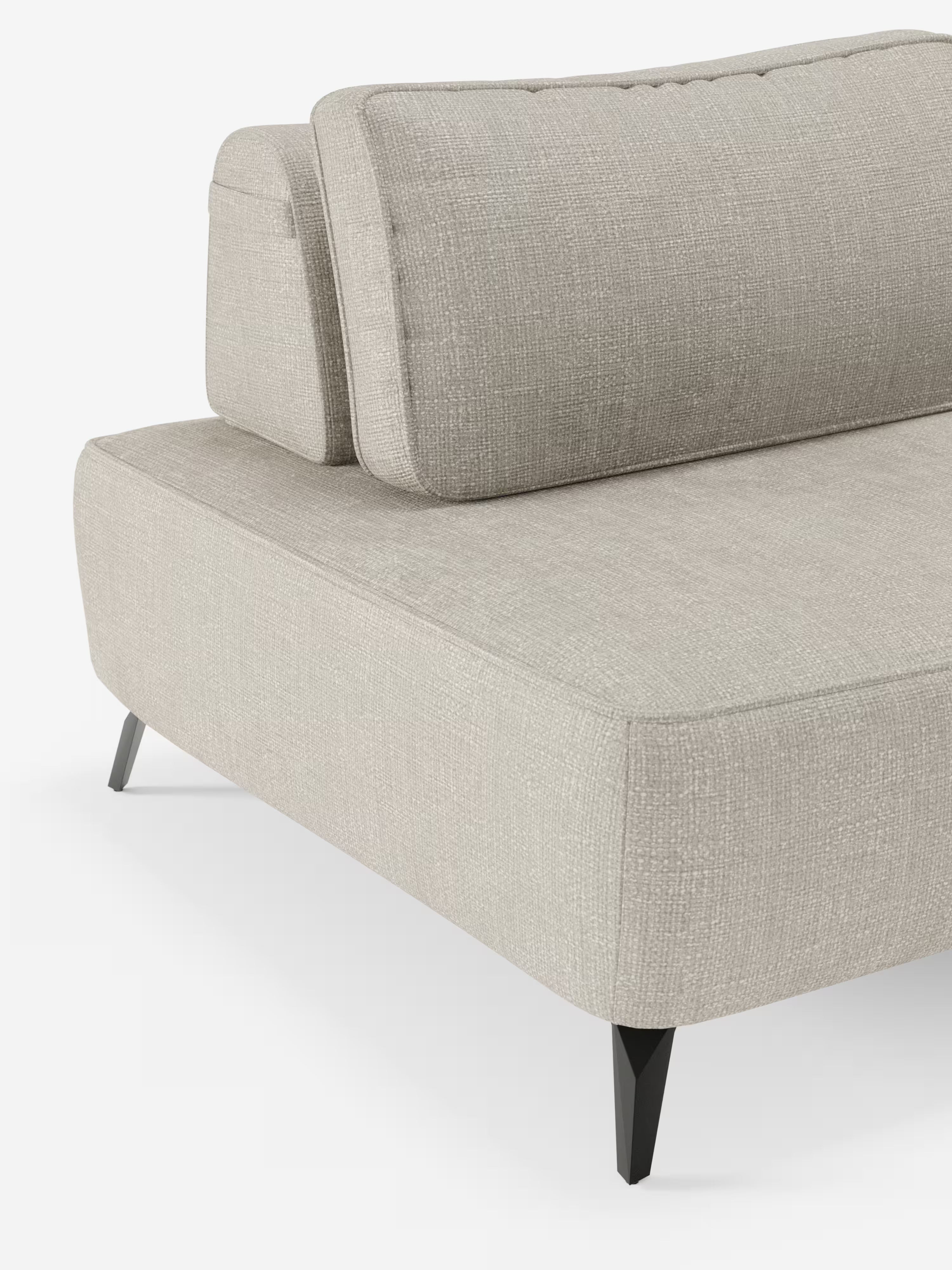 Volta divano modulare con schienali mobili e funzione letto in elegante ciniglia impermeabile