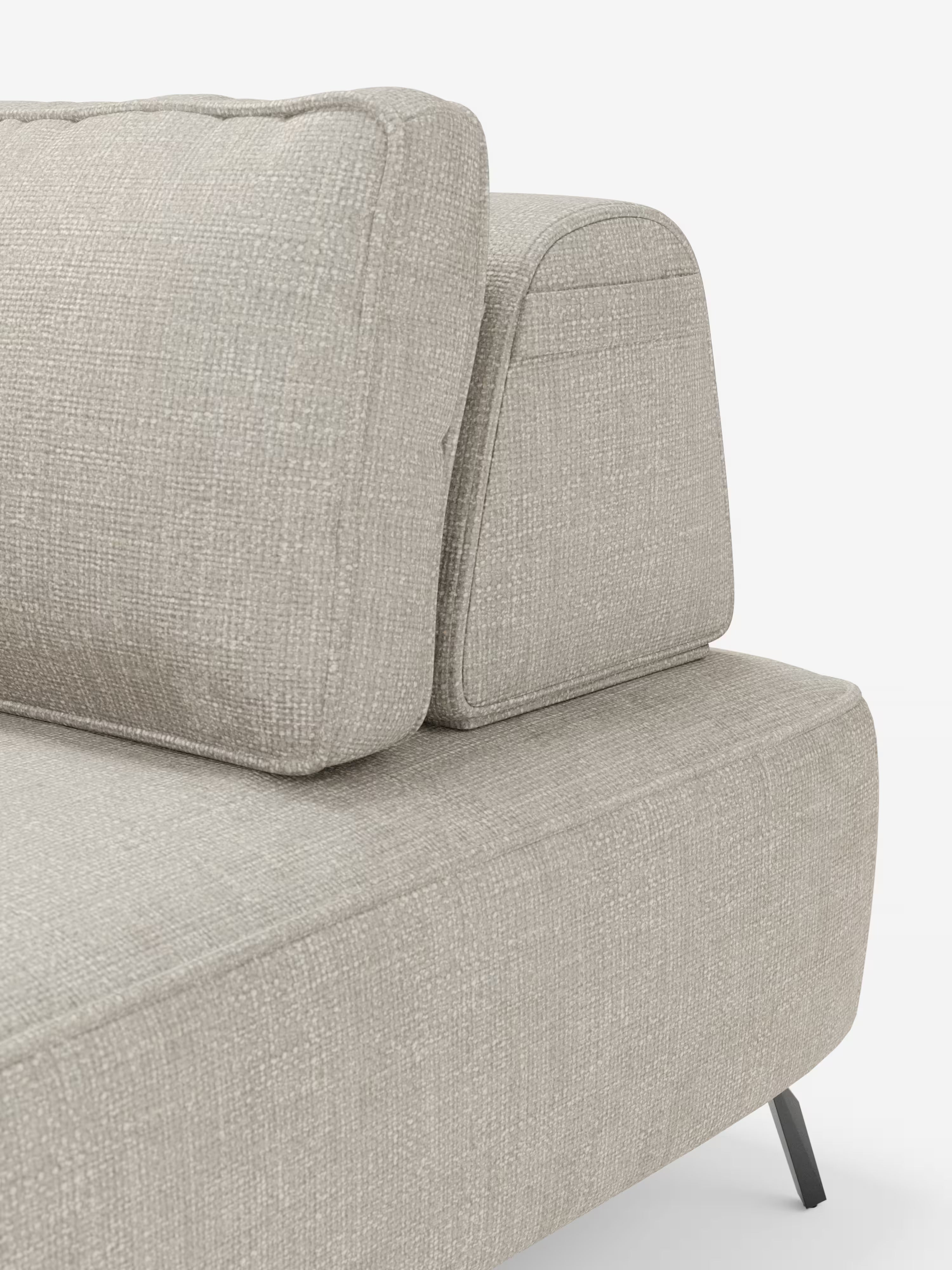 Volta divano modulare con schienali mobili e funzione letto in elegante ciniglia impermeabile