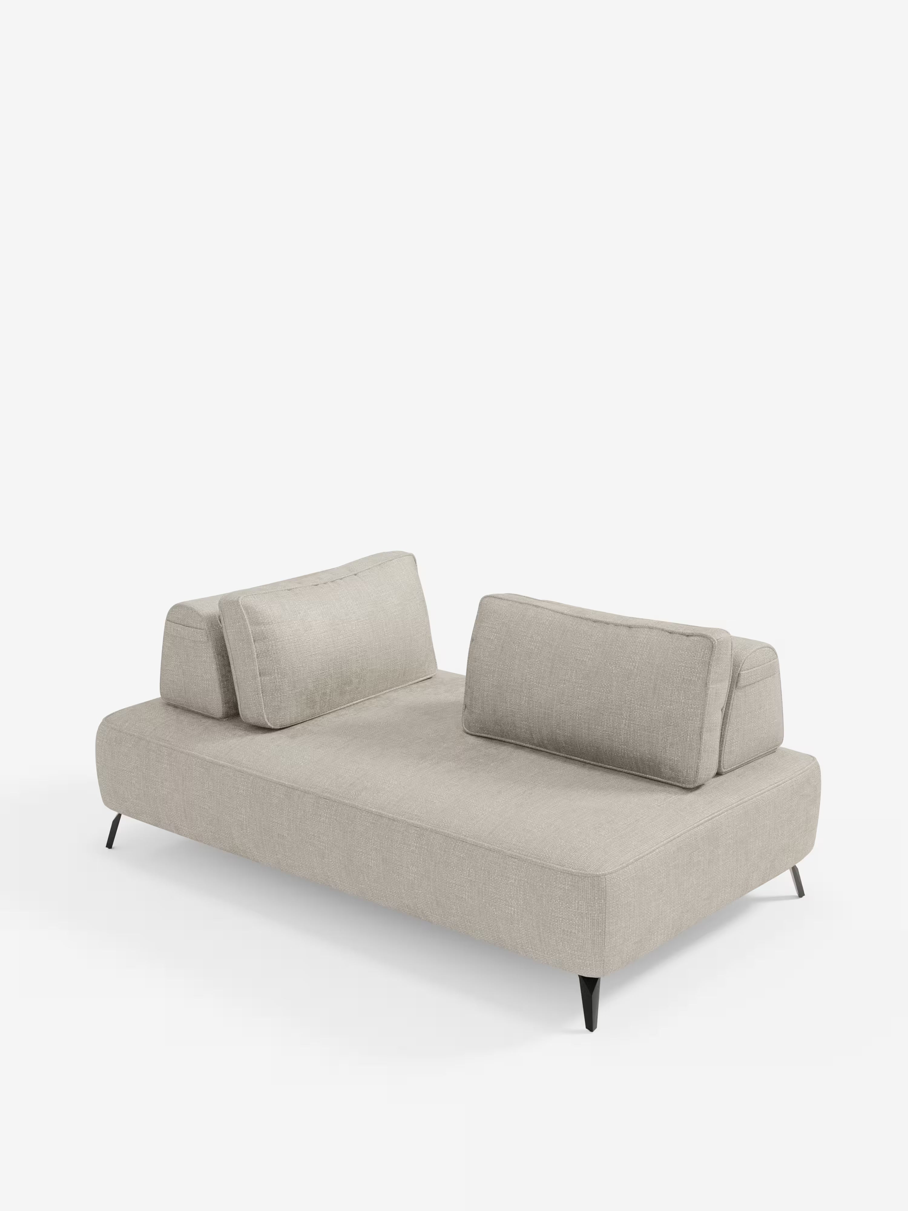 Volta divano modulare con schienali mobili e funzione letto in elegante ciniglia impermeabile
