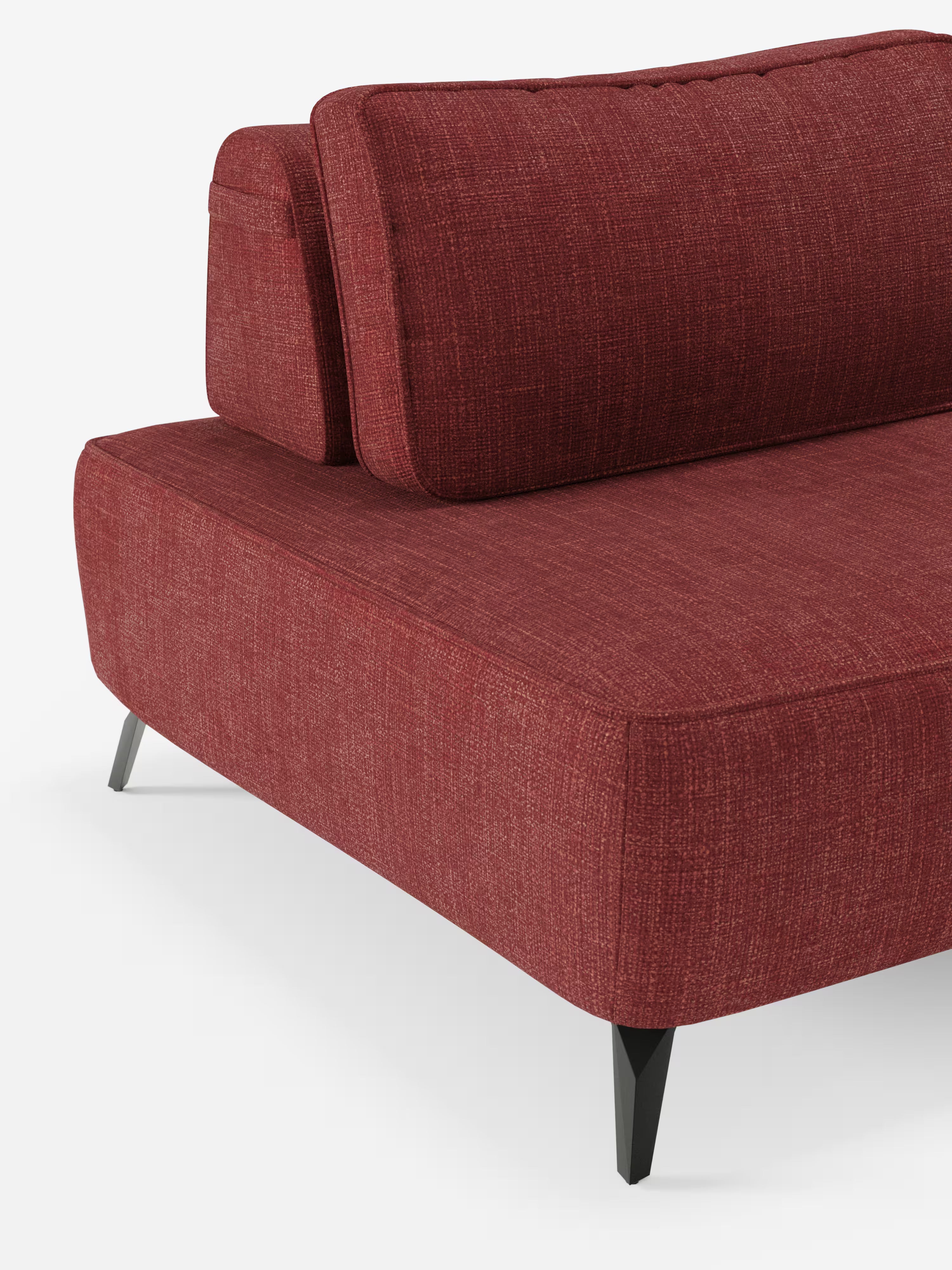 Volta divano modulare con schienali mobili e funzione letto in elegante ciniglia impermeabile