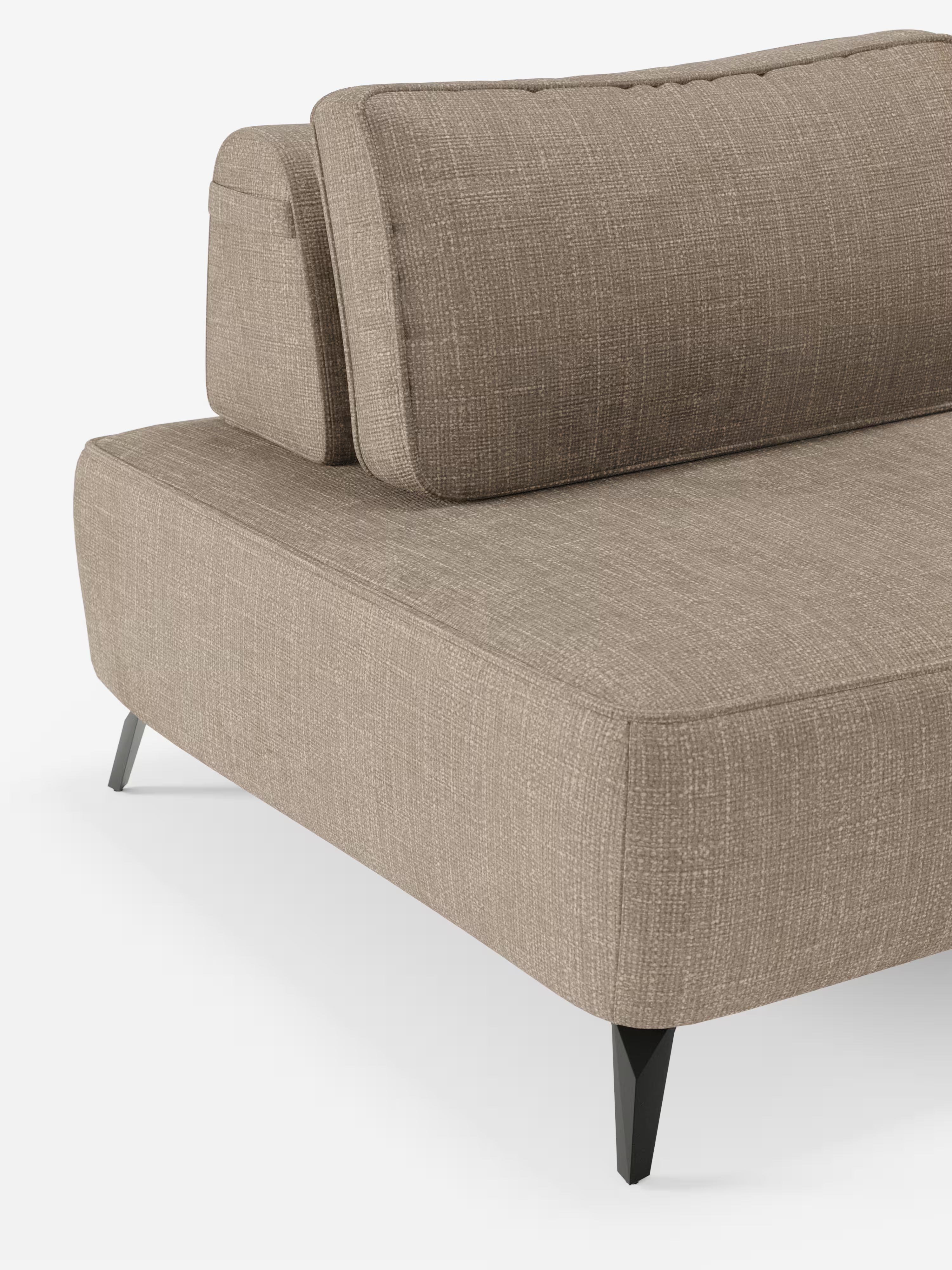 Volta divano modulare con schienali mobili e funzione letto in elegante ciniglia impermeabile