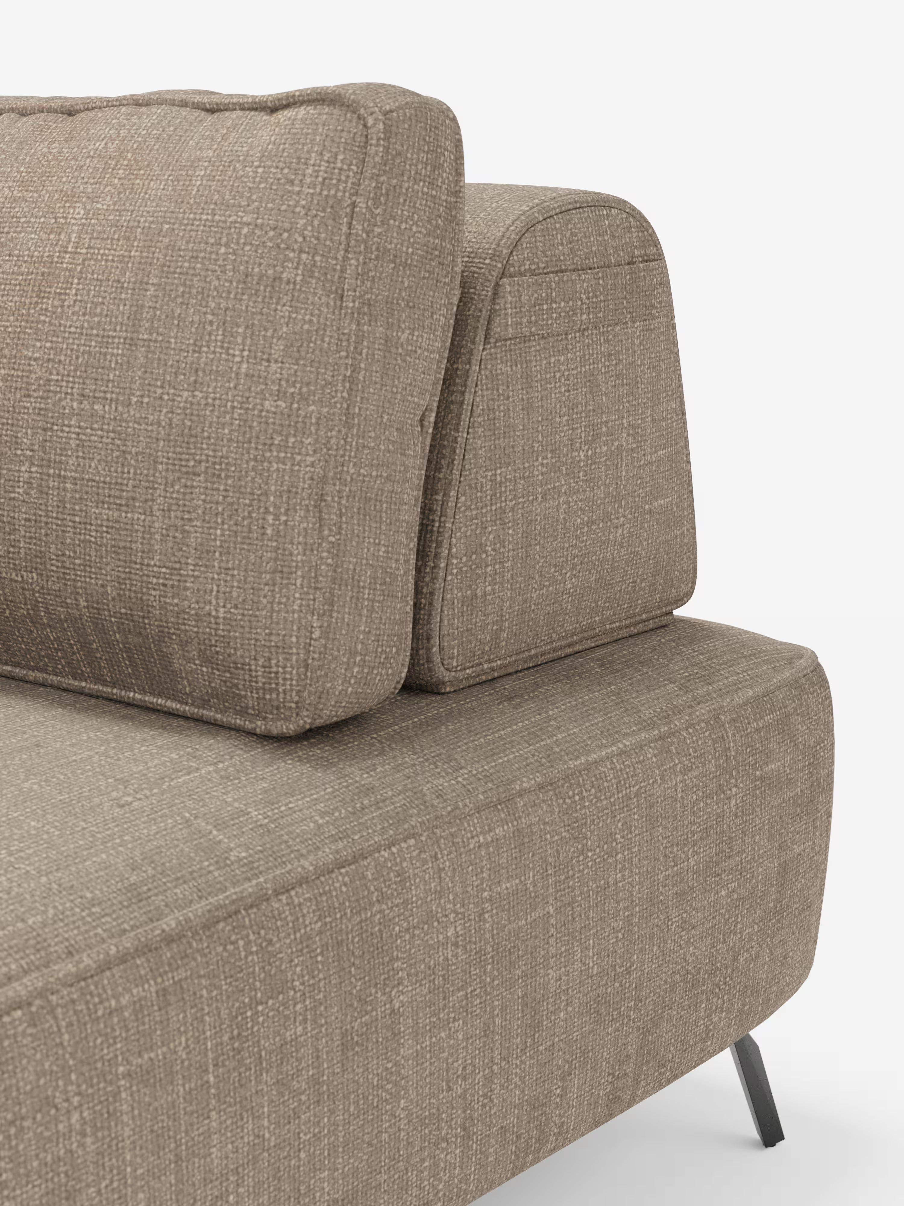Volta divano modulare con schienali mobili e funzione letto in elegante ciniglia impermeabile