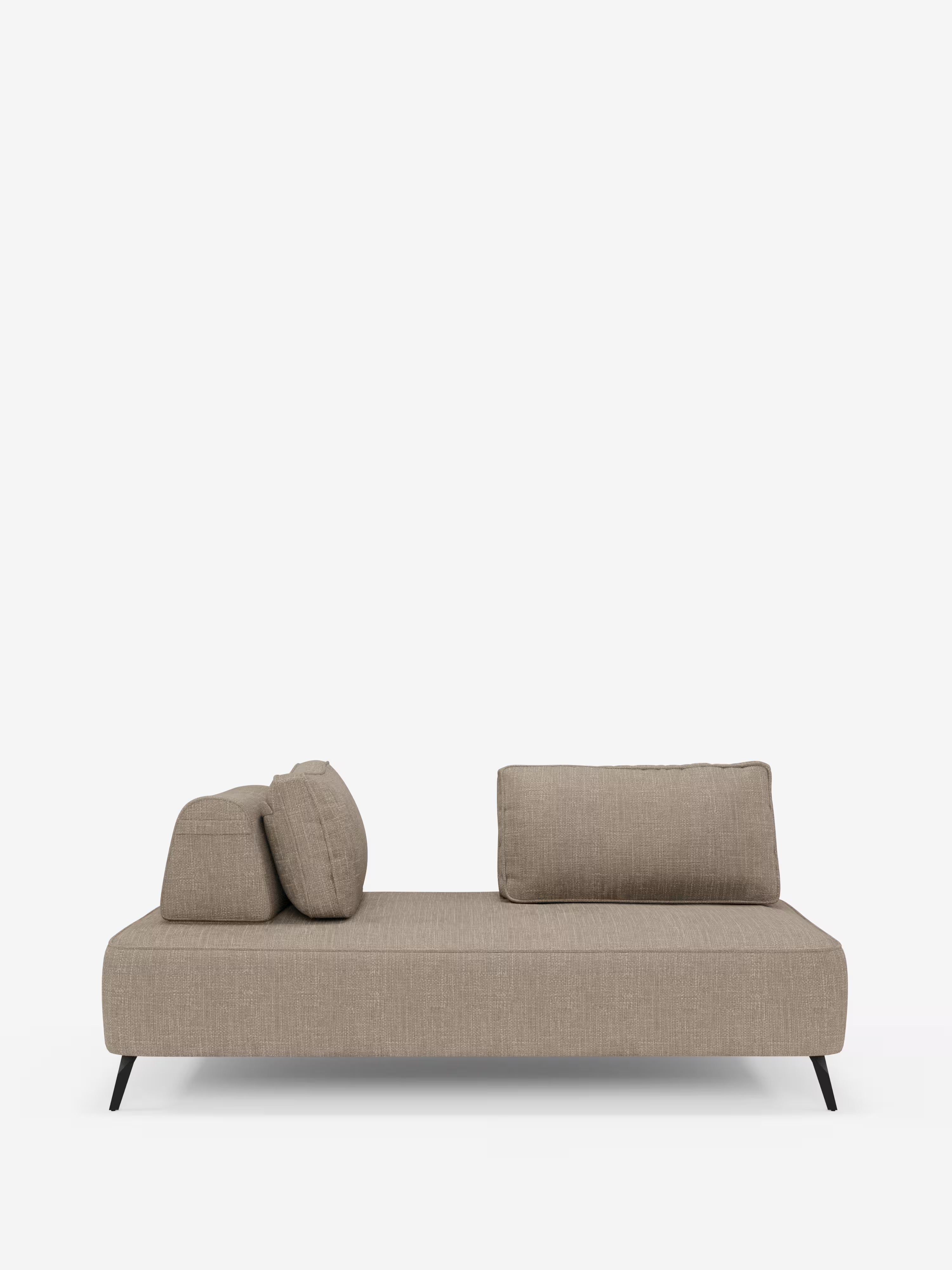 Volta divano modulare con schienali mobili e funzione letto in elegante ciniglia impermeabile