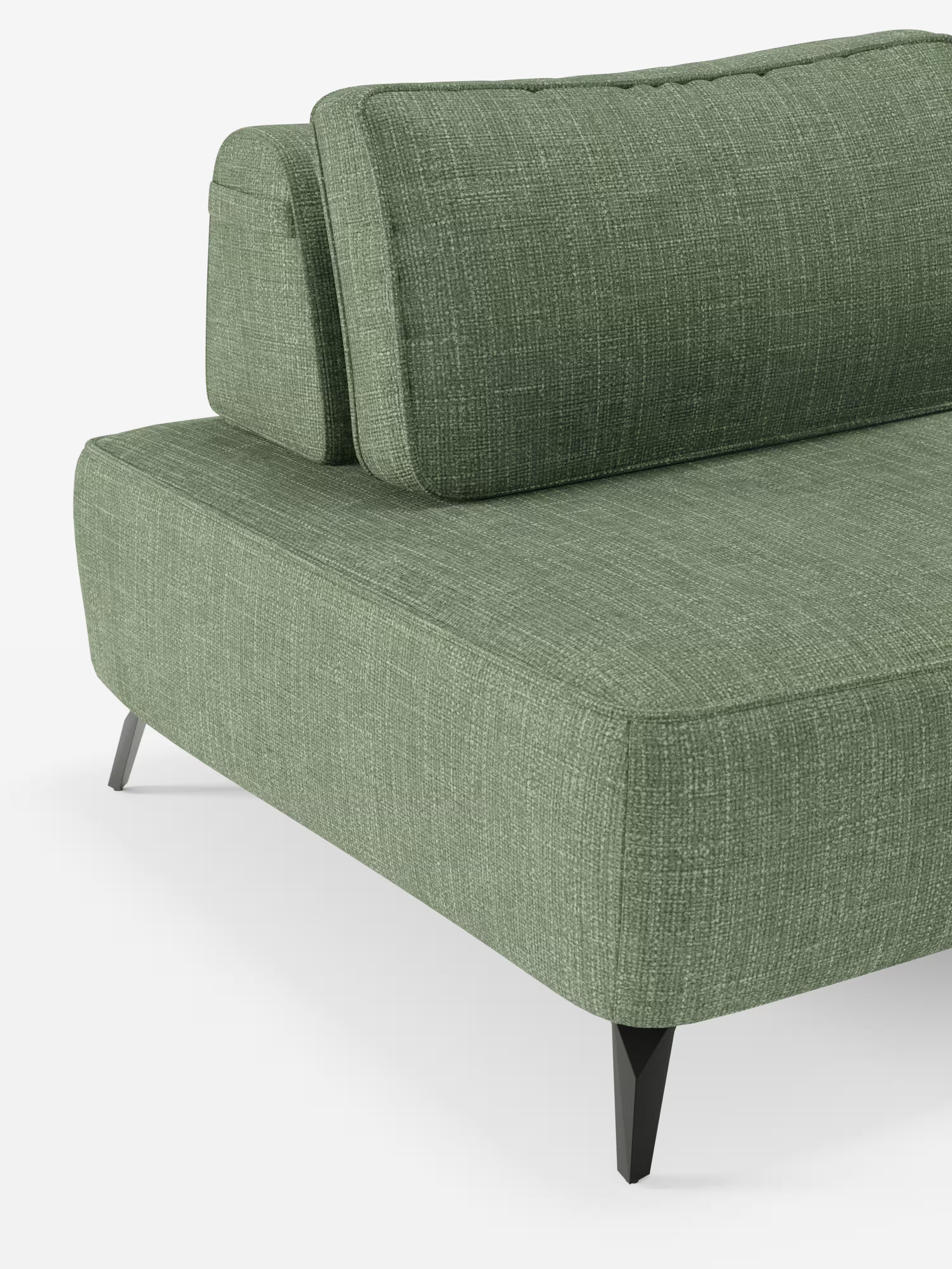 Volta divano modulare con schienali mobili e funzione letto in elegante ciniglia impermeabile