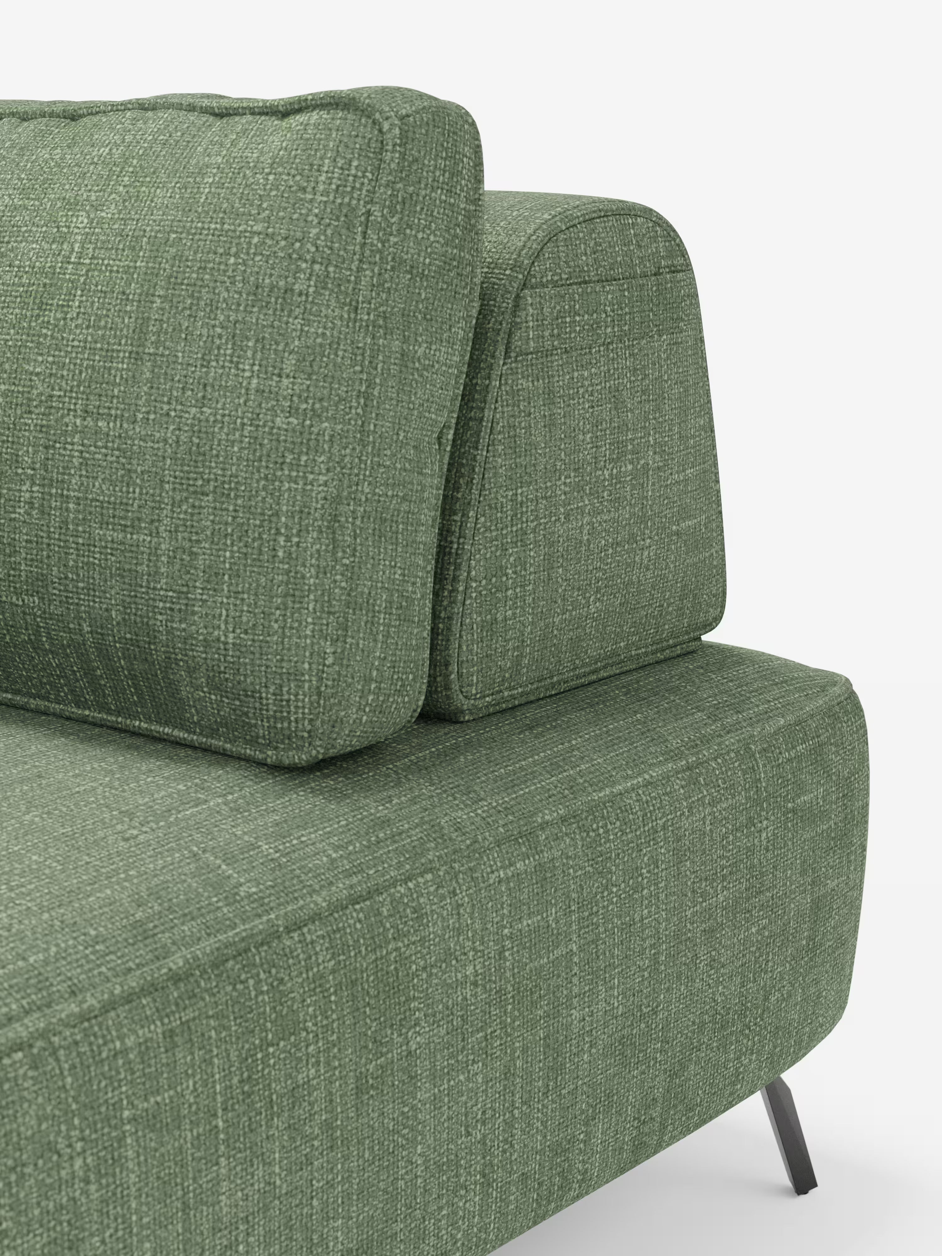 Volta divano modulare con schienali mobili e funzione letto in elegante ciniglia impermeabile