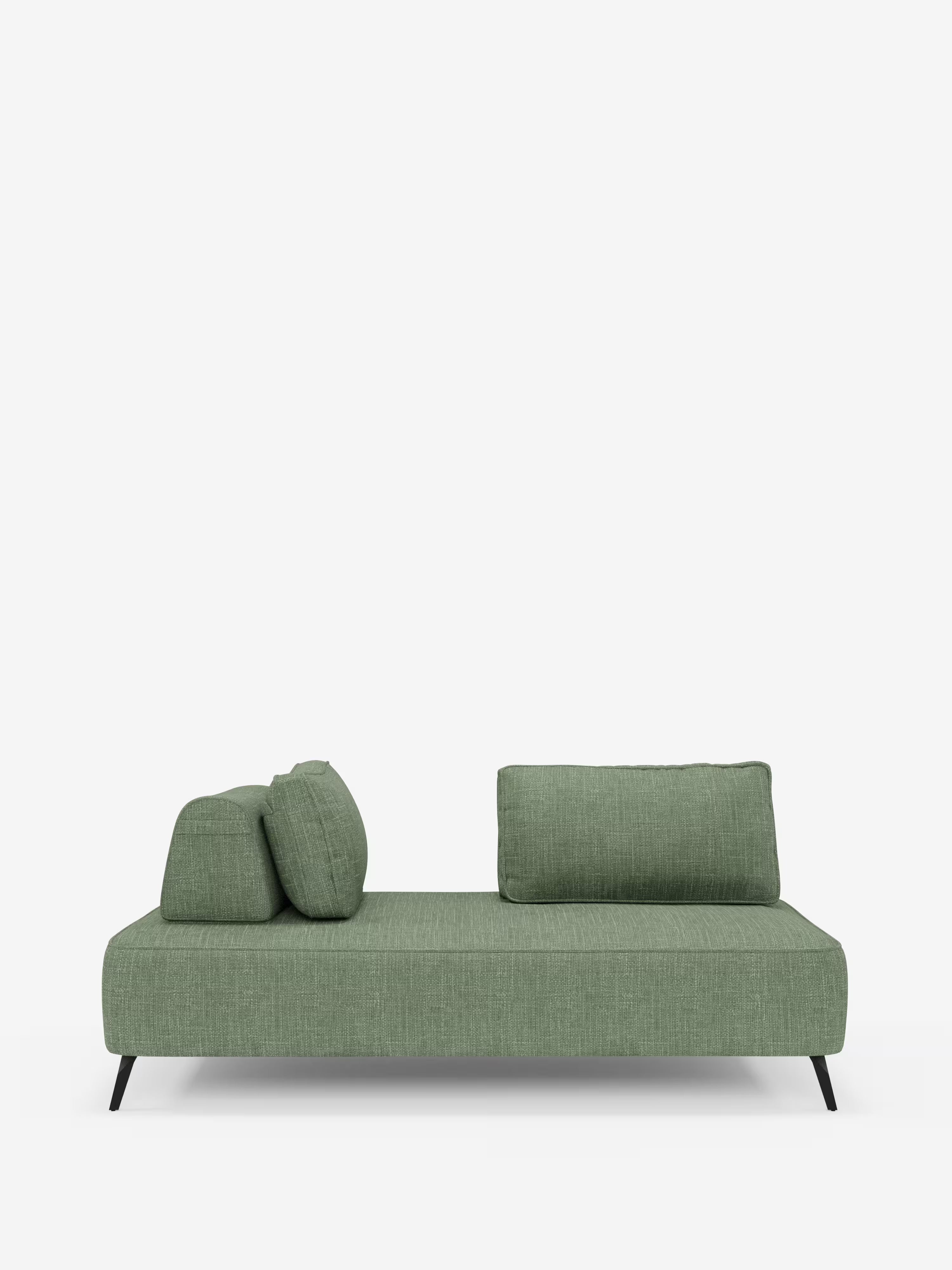Volta modulares Sofa mit beweglichen Rückenlehnen und Schlafsofa-Funktion aus elegantem wasserdichtem Chenille