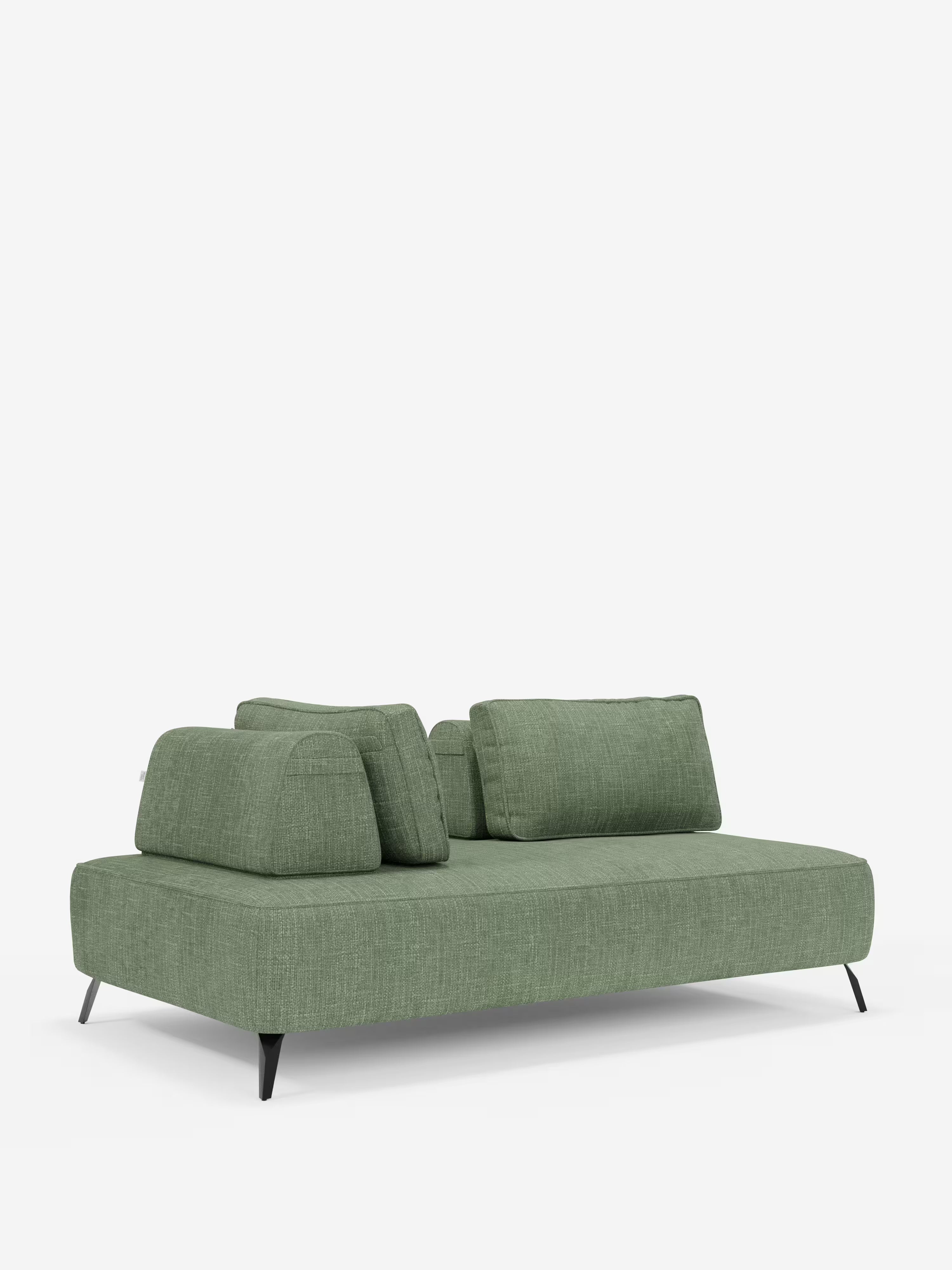 Volta divano modulare con schienali mobili e funzione letto in elegante ciniglia impermeabile