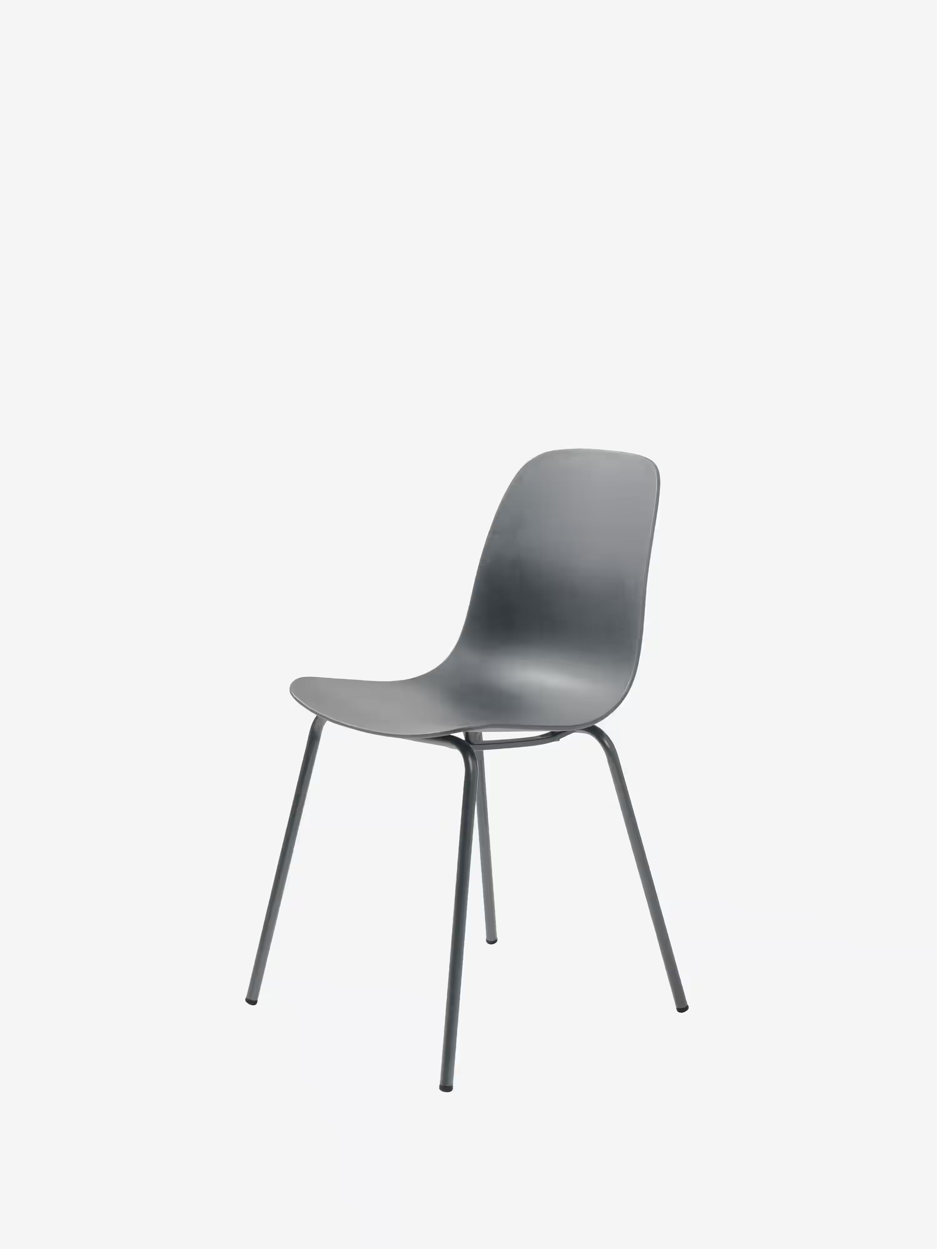 Whitby Chaise en polypropylène avec pieds en métal au design moderne