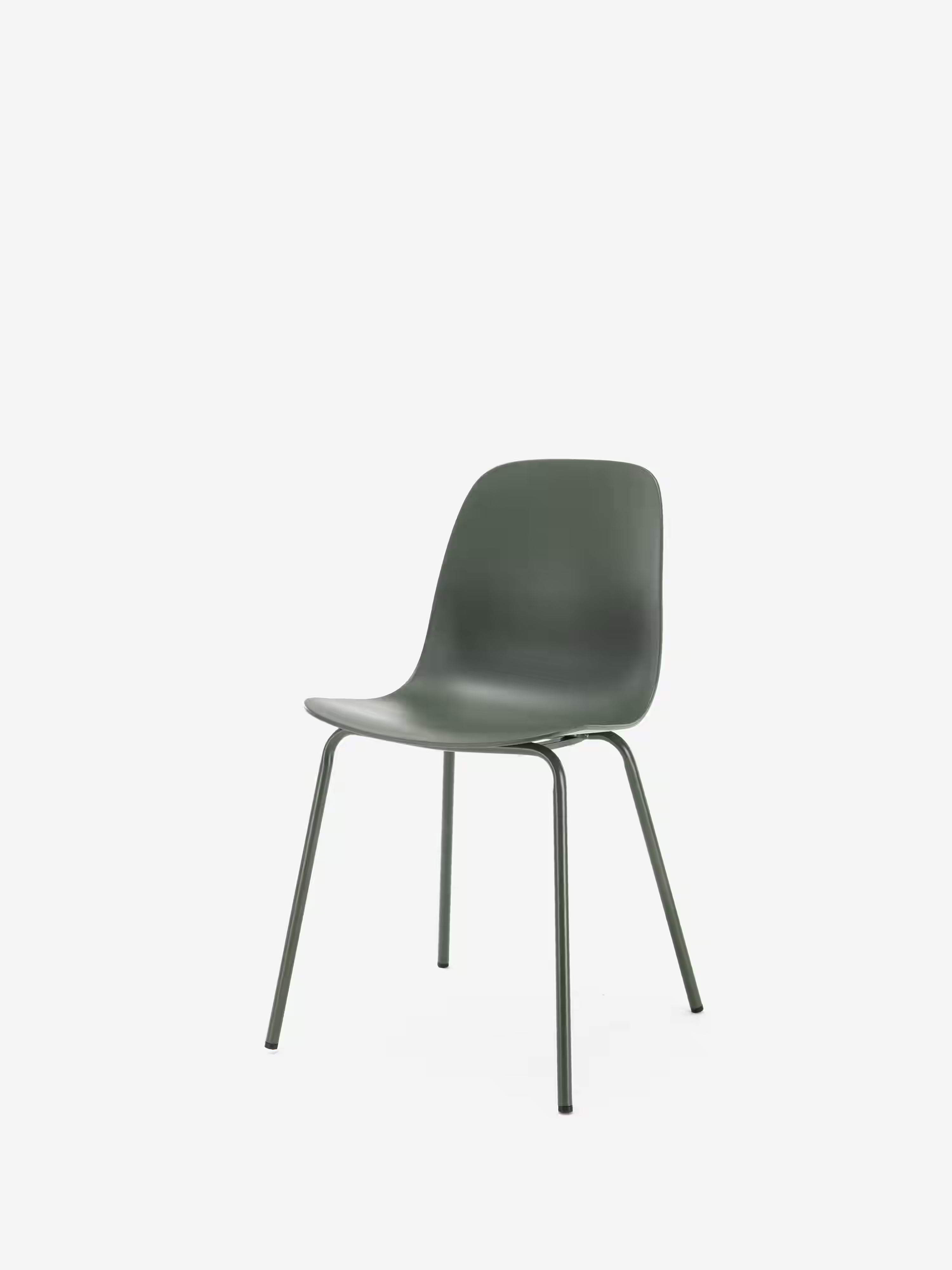 Whitby Chaise en polypropylène avec pieds en métal au design moderne