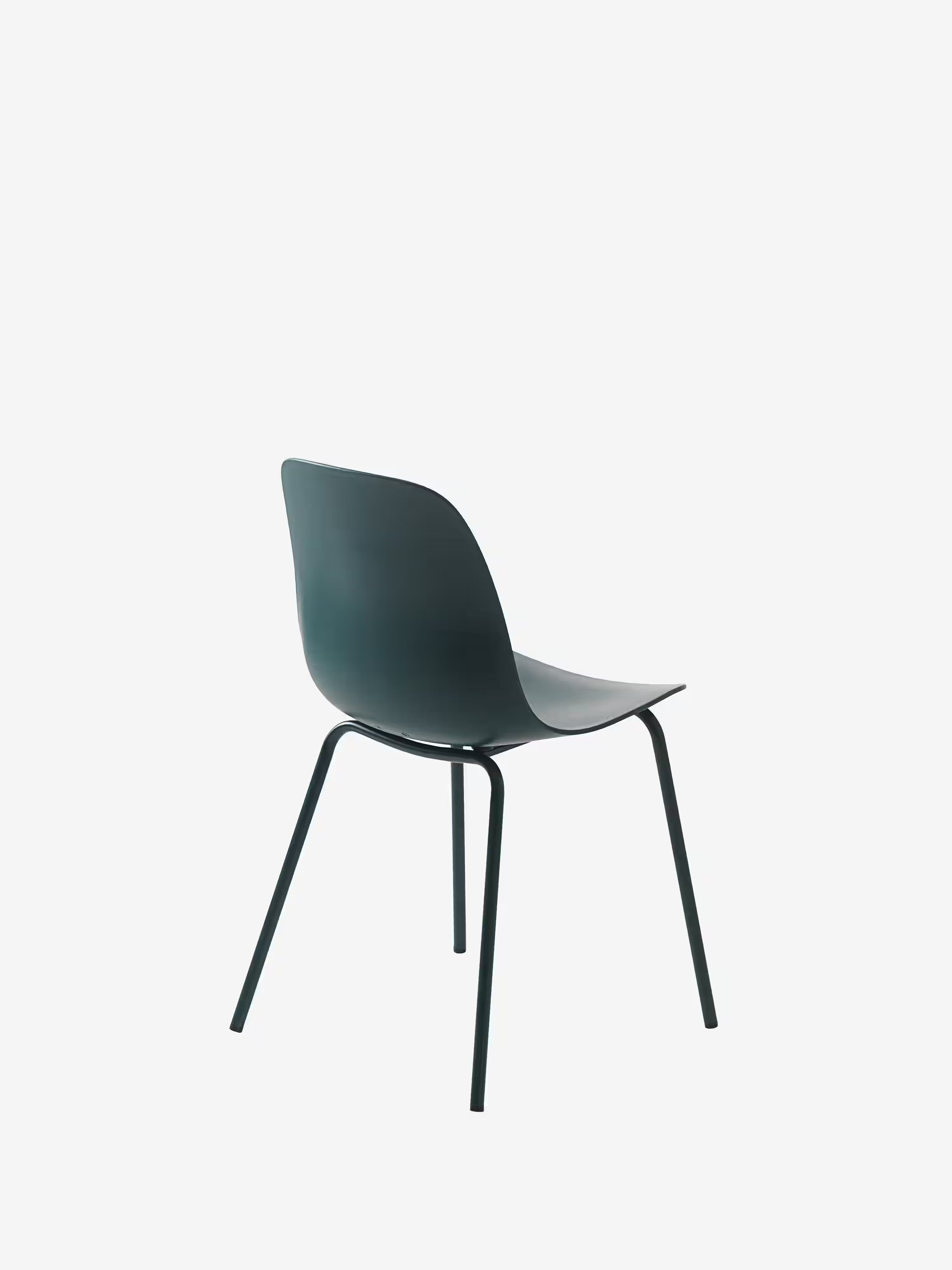 Whitby Chaise en polypropylène avec pieds en métal au design moderne