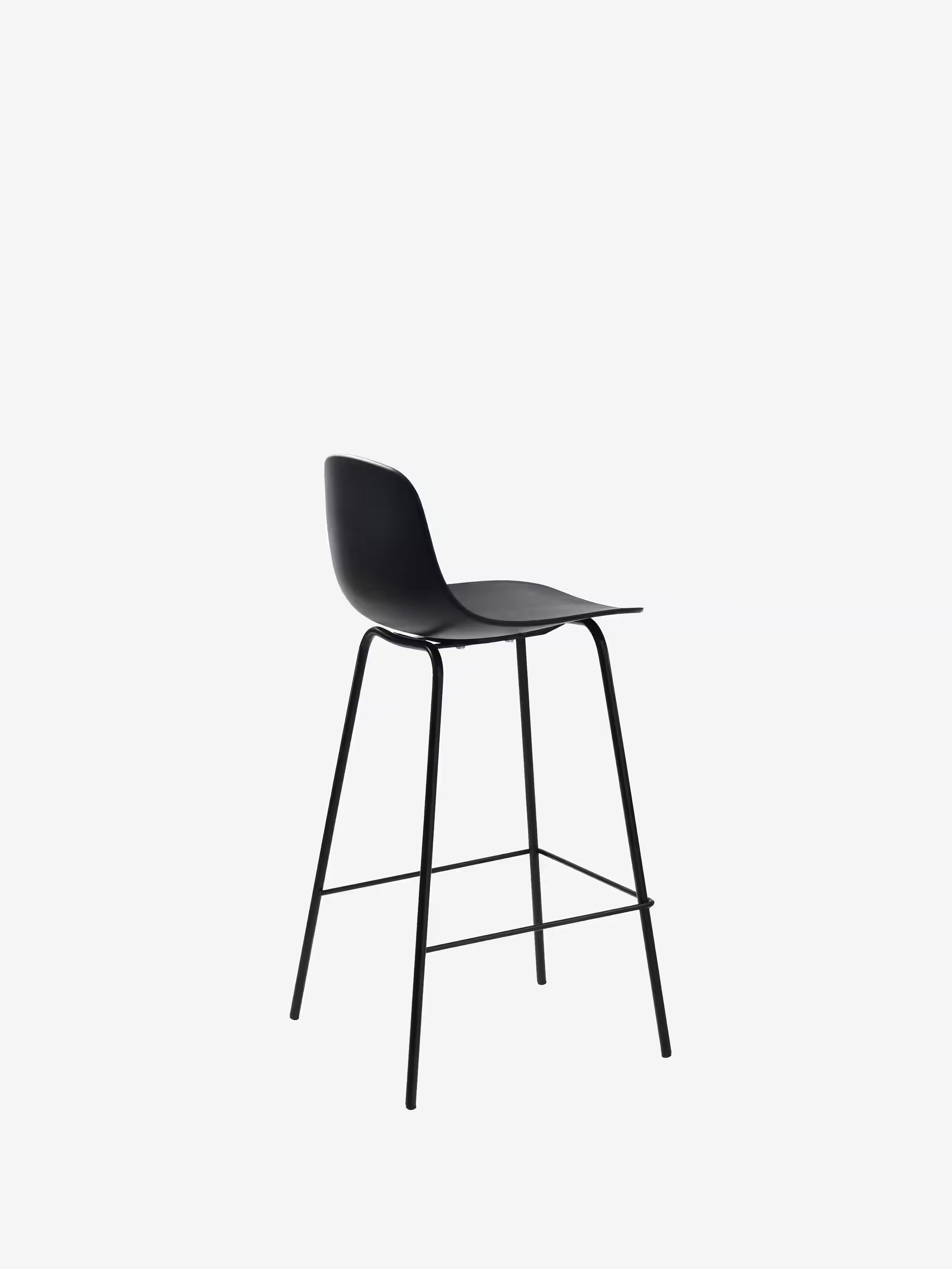 Whitby Tabouret en polypropylène avec pieds en métal coordonnés - design moderne