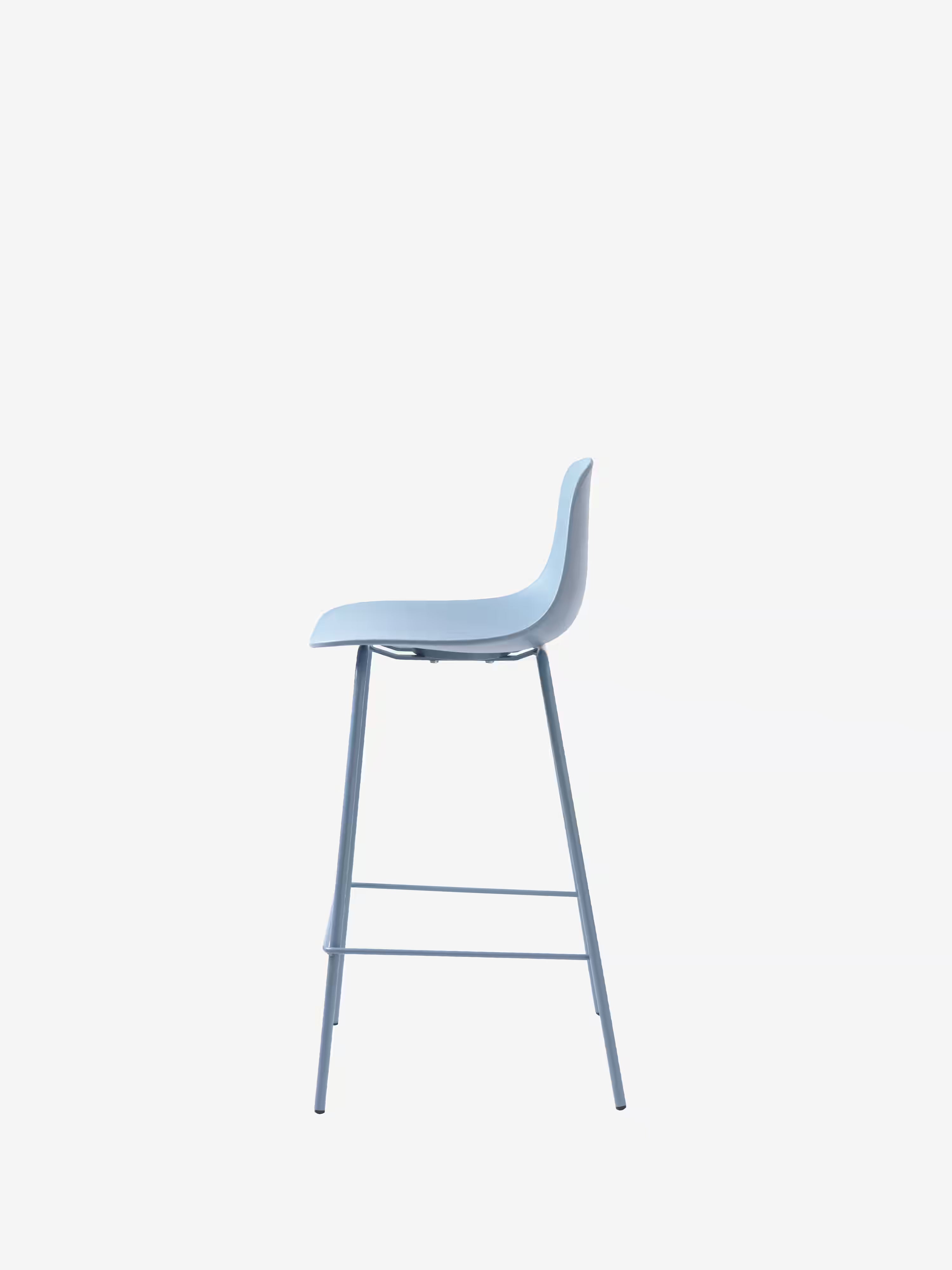 Whitby Tabouret en polypropylène avec pieds en métal coordonnés - design moderne