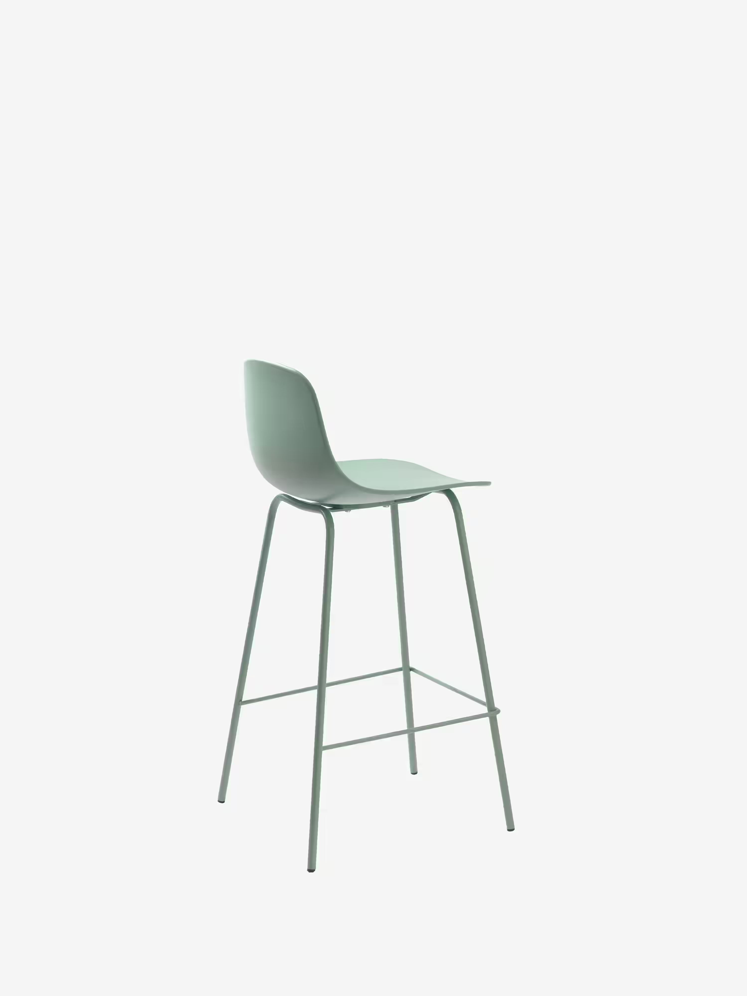 Whitby Tabouret en polypropylène avec pieds en métal coordonnés - design moderne