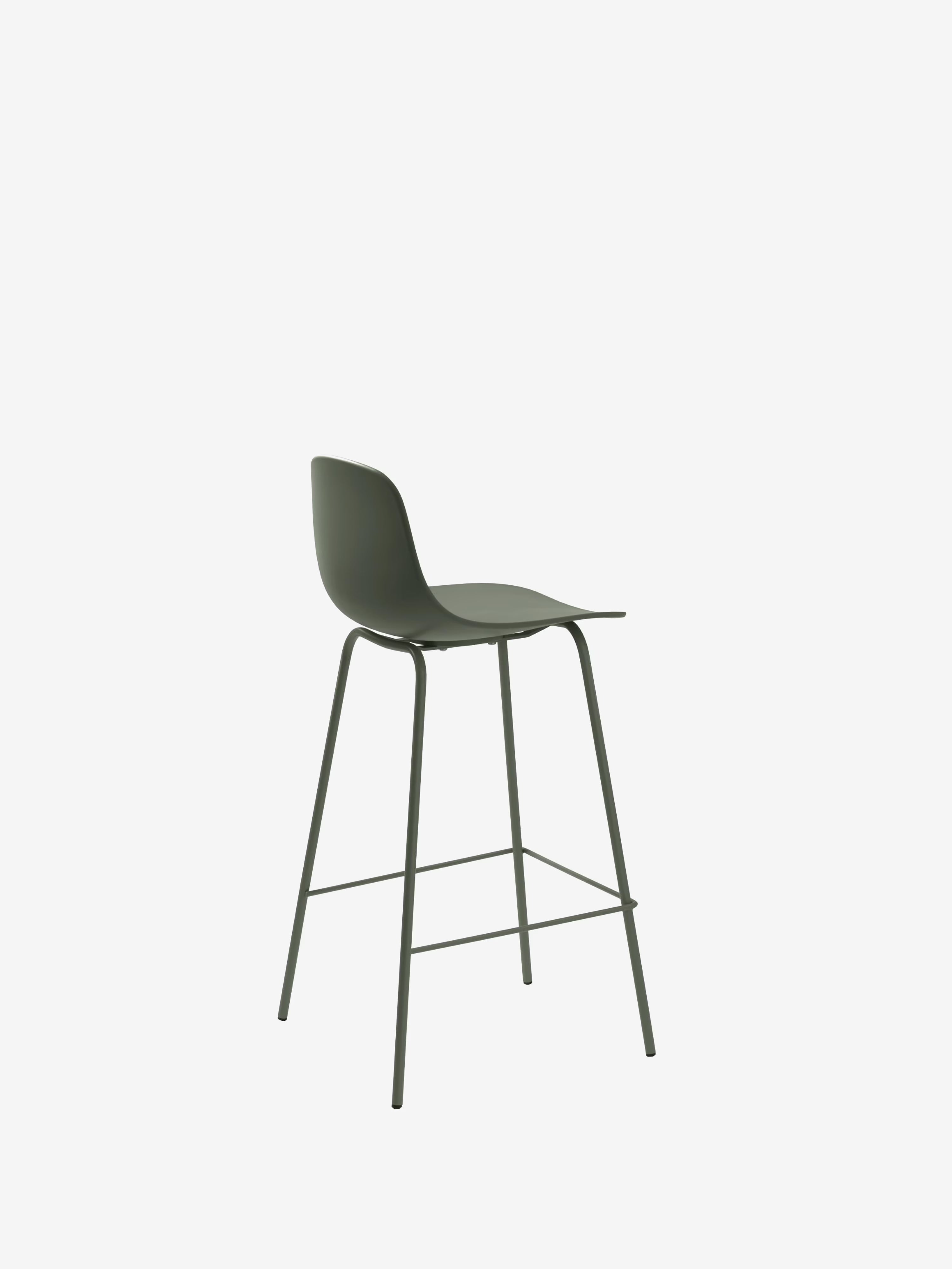 Whitby Tabouret en polypropylène avec pieds en métal coordonnés - design moderne