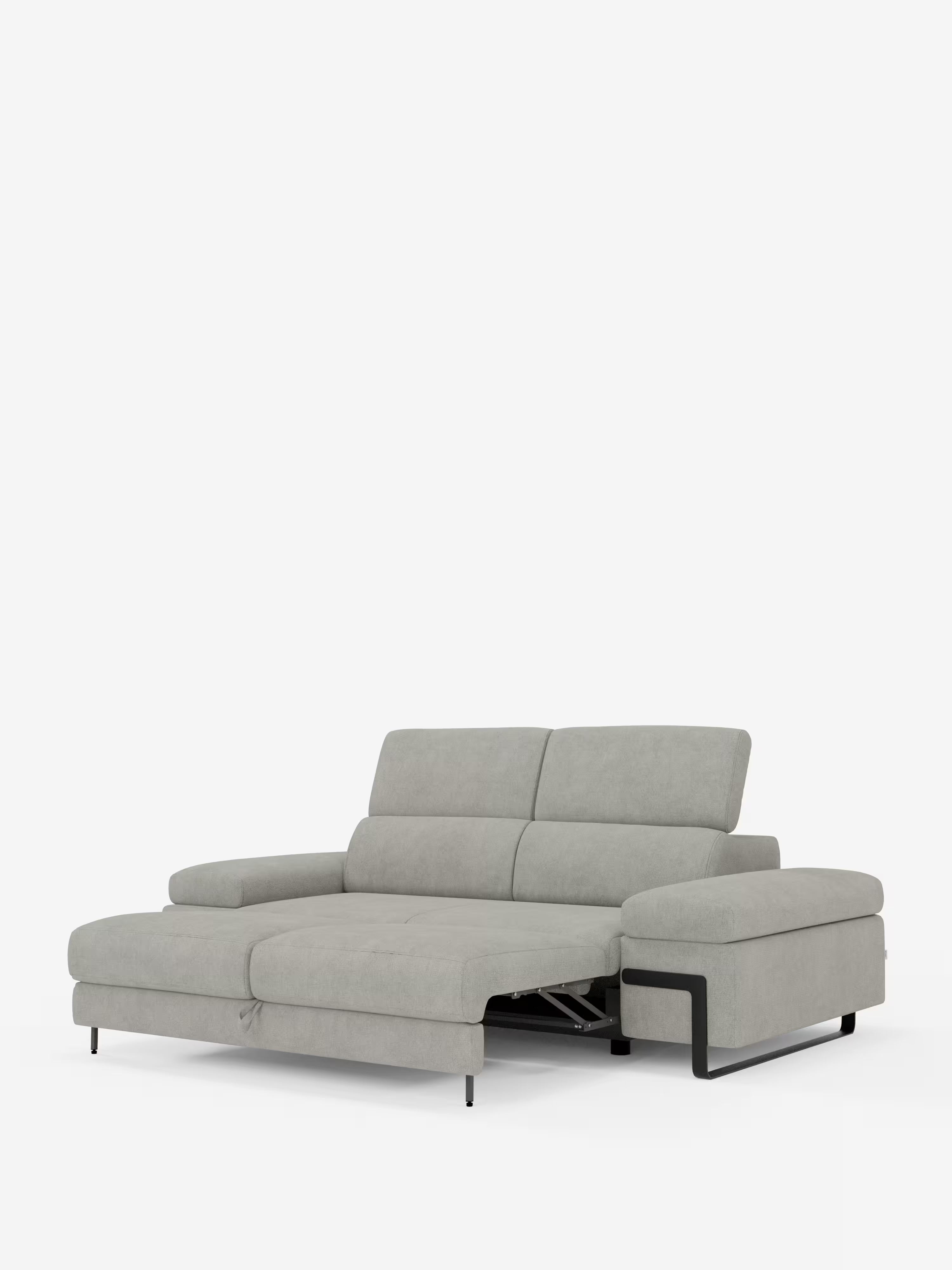 Zayana sofa with pull-out element 2 and 3 seats, reclining armrests and headrests in waterproof fabric