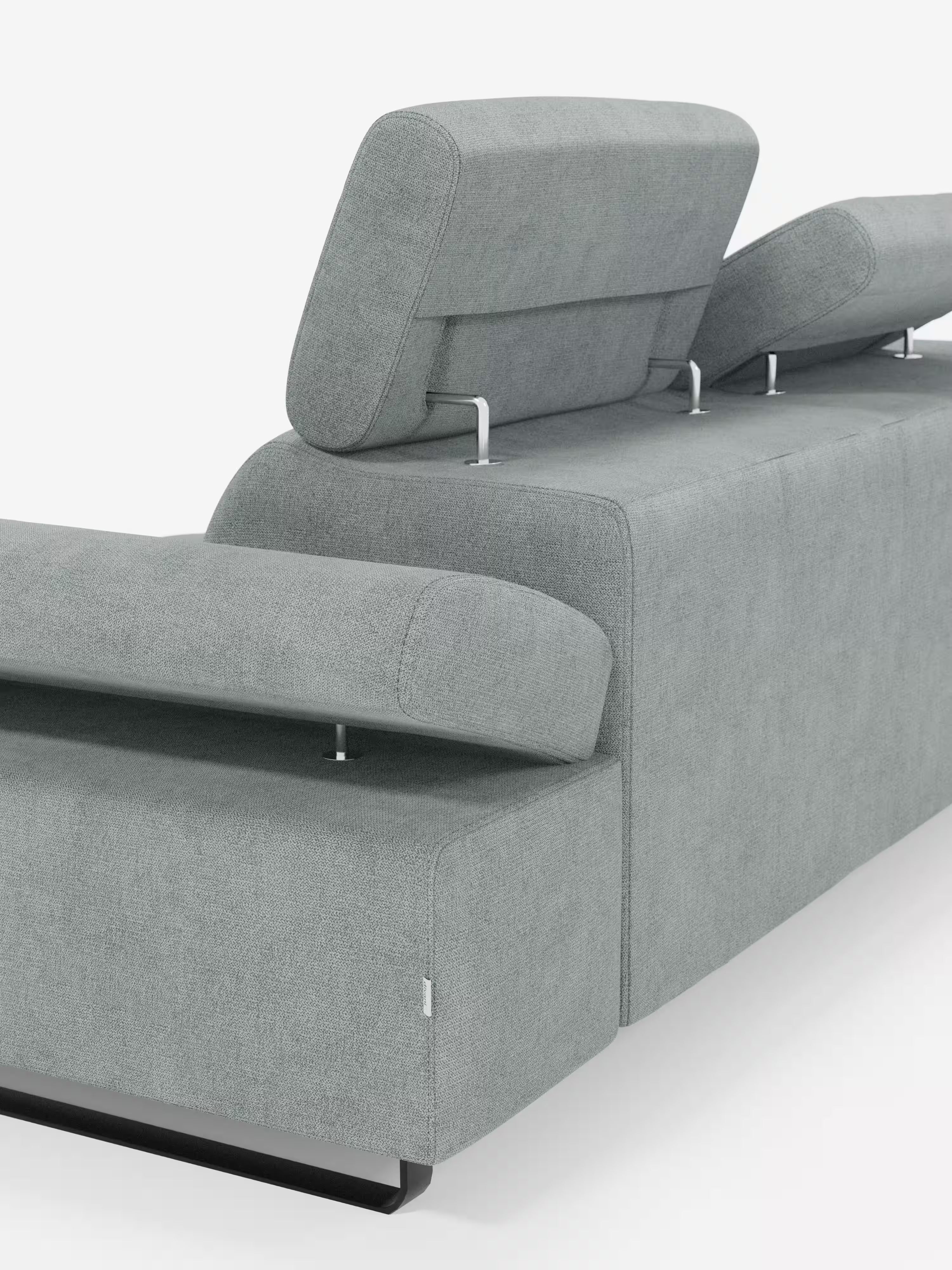 Zayana sofa with pull-out element 2 and 3 seats, reclining armrests and headrests in waterproof fabric