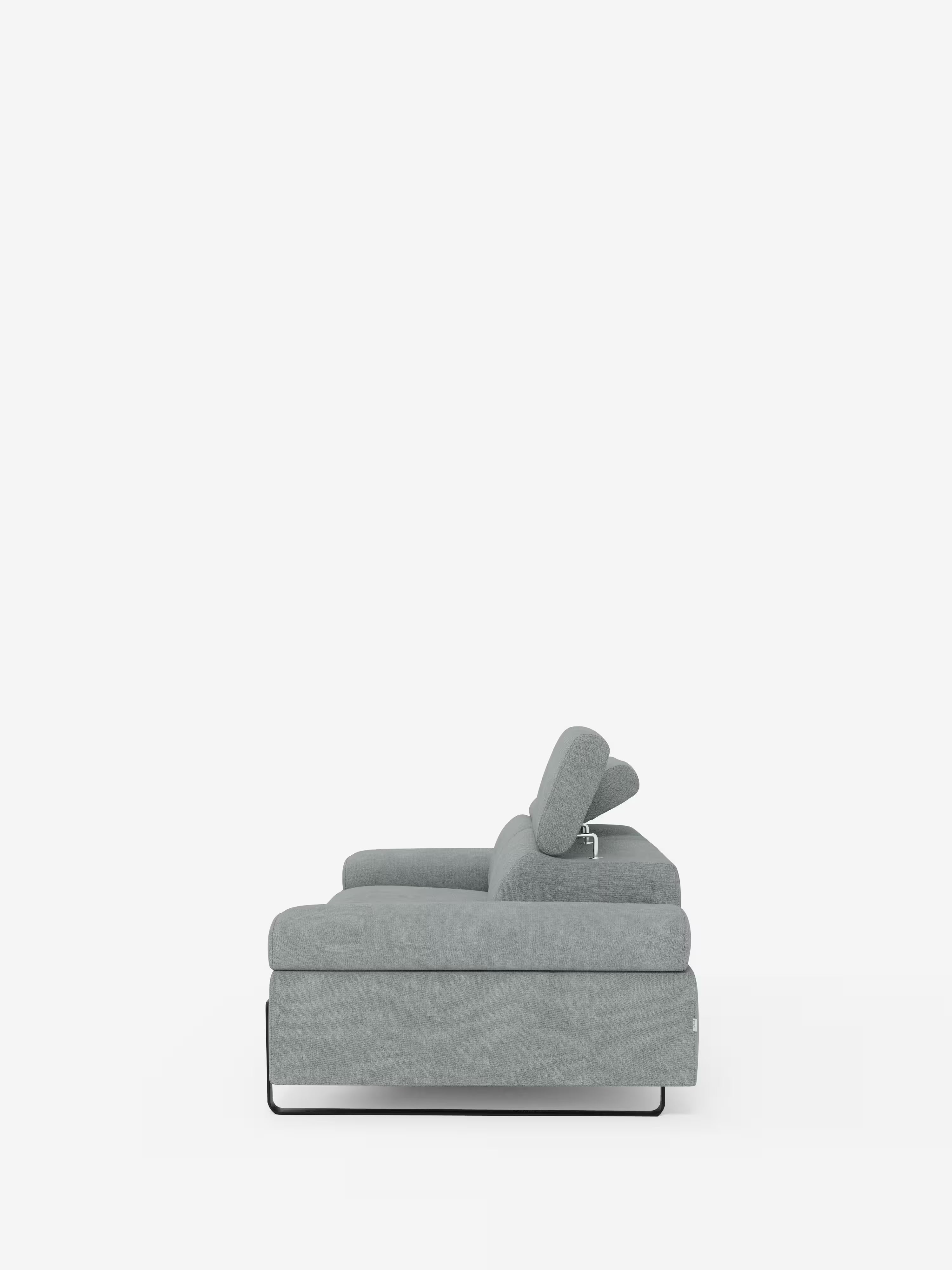 Zayana sofa with pull-out element 2 and 3 seats, reclining armrests and headrests in waterproof fabric